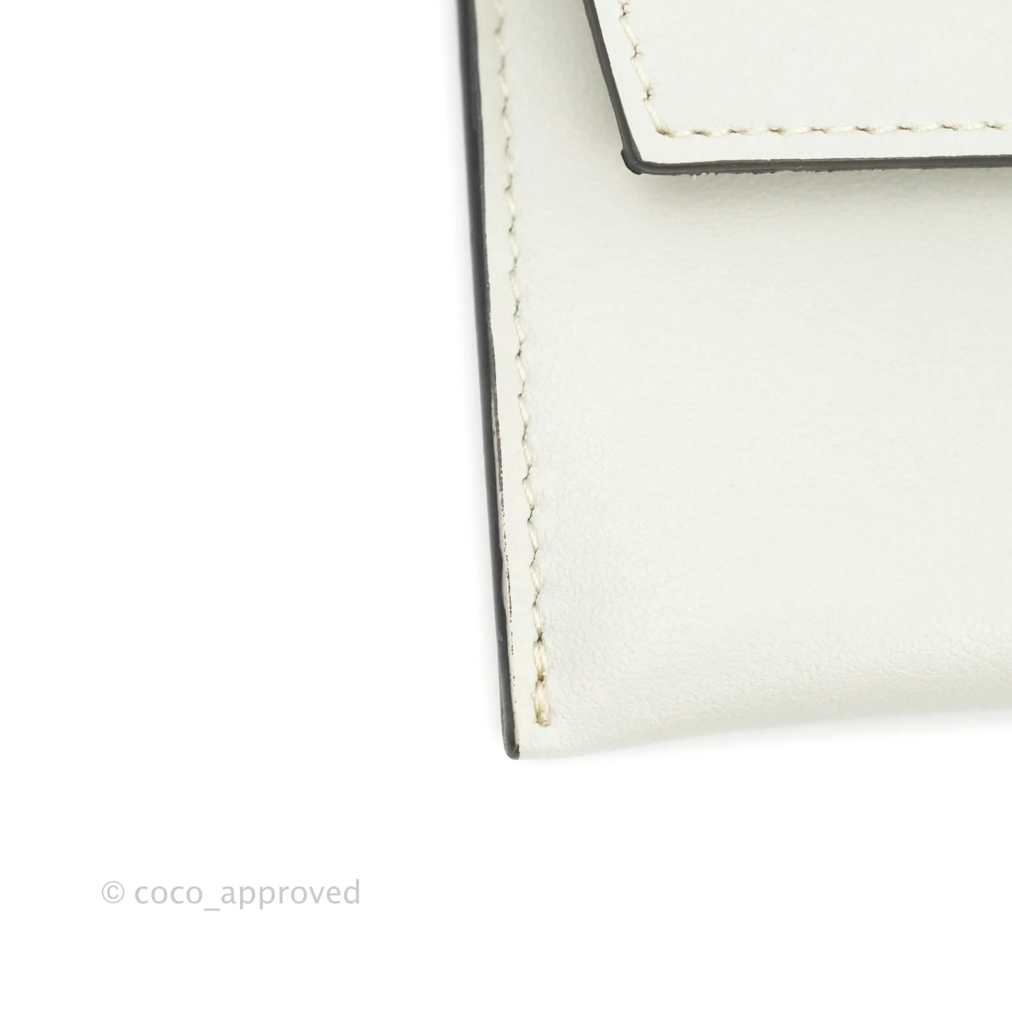 Celine Multi Key Ring Coin Card Case Light Grey Calfskin