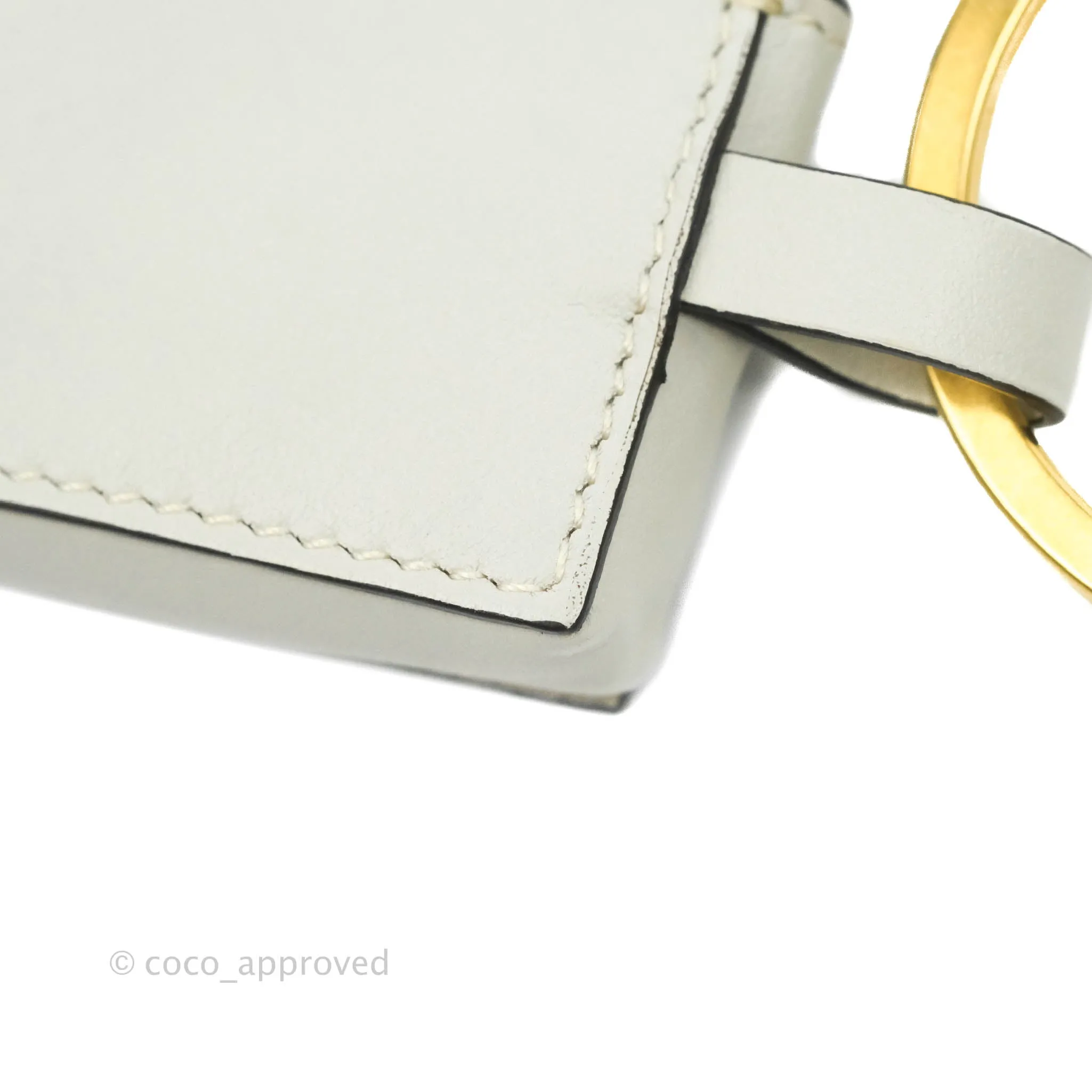 Celine Multi Key Ring Coin Card Case Light Grey Calfskin