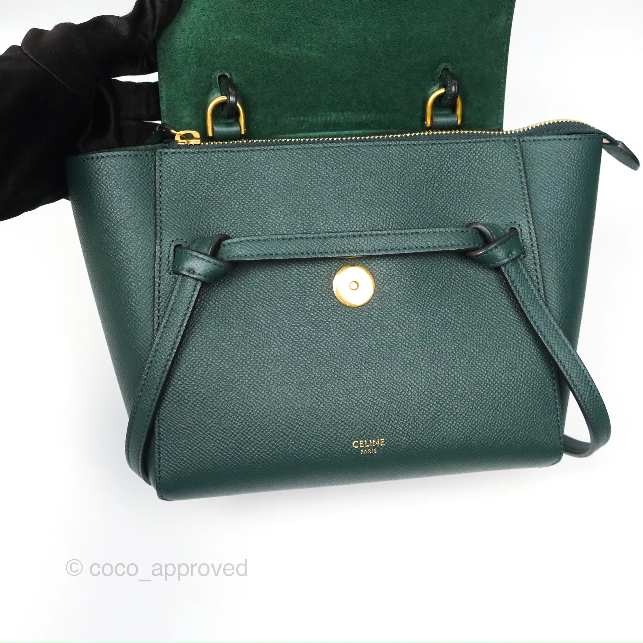 Celine Nano Belt Bag Amazone Grained Calfskin Gold Hardware