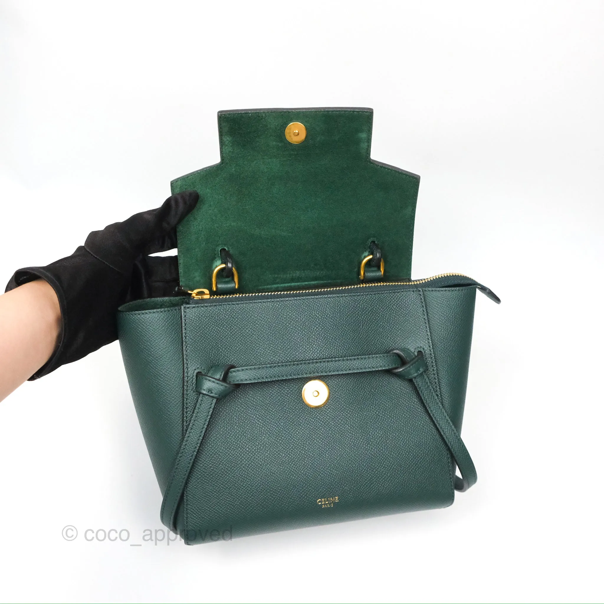 Celine Nano Belt Bag Amazone Grained Calfskin Gold Hardware