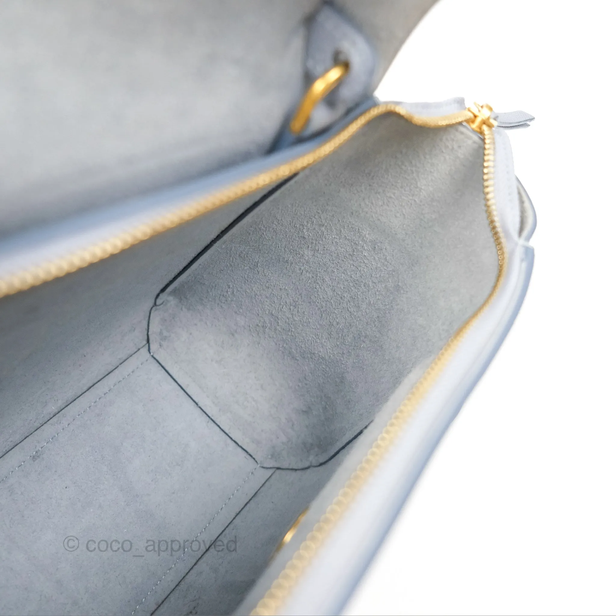 Celine Nano Belt Bag Arctic Blue Grained Calfskin Gold Hardware