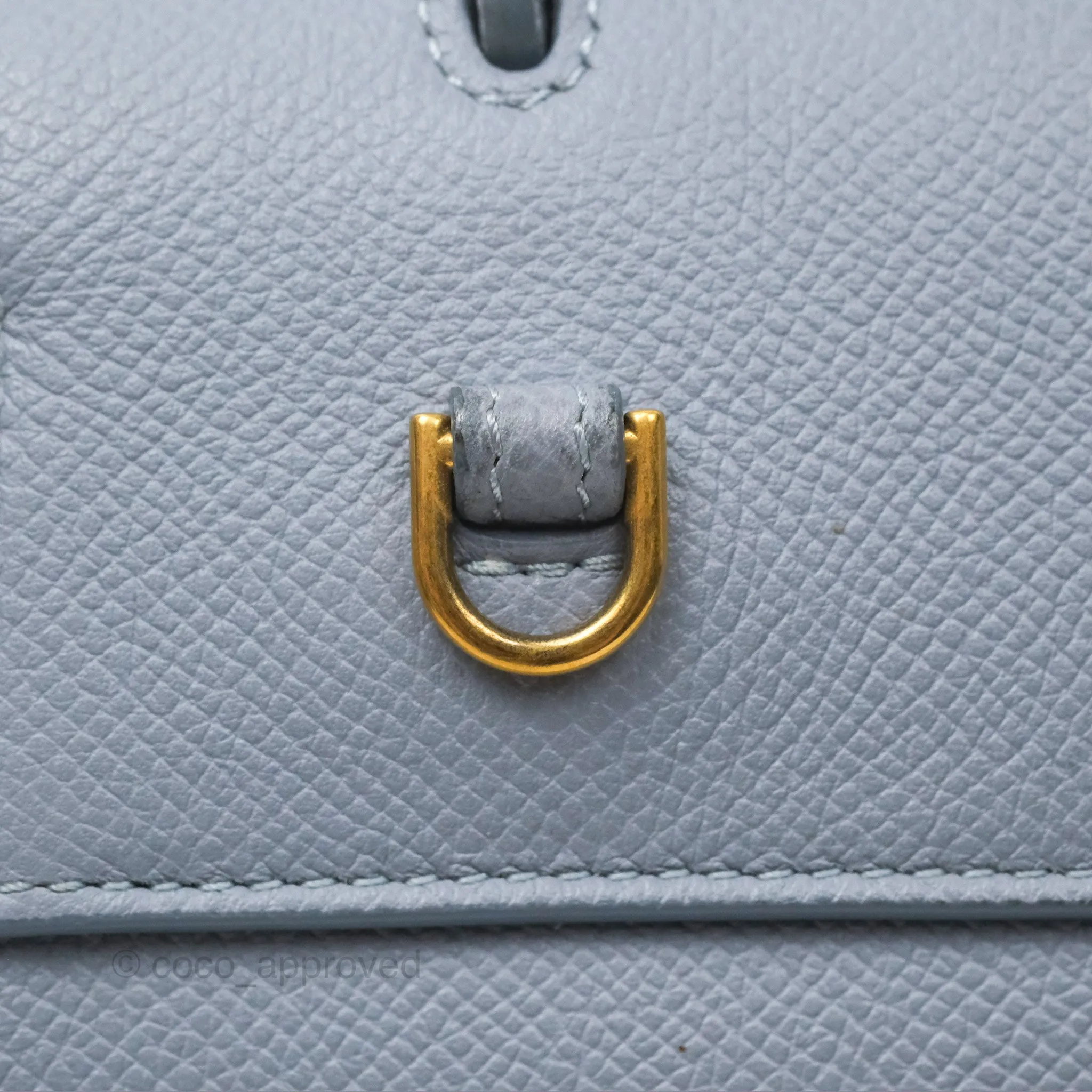 Celine Nano Belt Bag Arctic Blue Grained Calfskin Gold Hardware