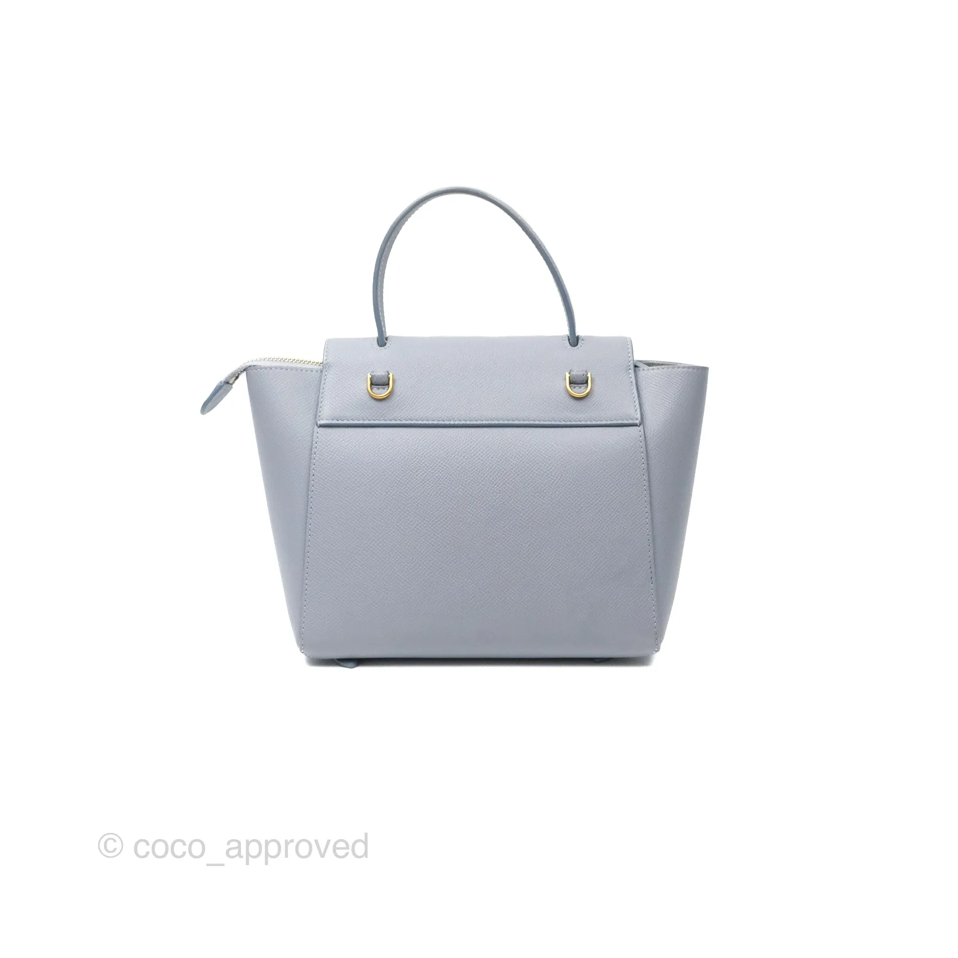 Celine Nano Belt Bag Arctic Blue Grained Calfskin Gold Hardware