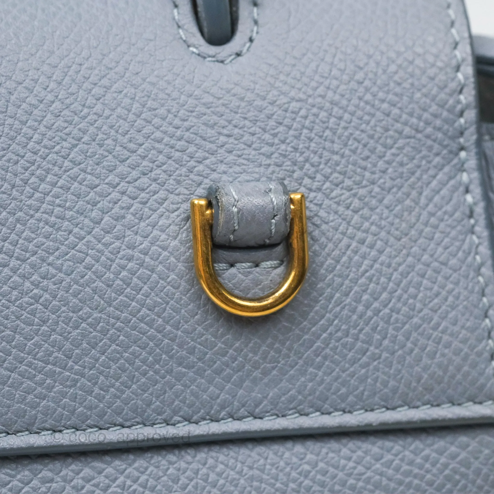 Celine Nano Belt Bag Arctic Blue Grained Calfskin Gold Hardware