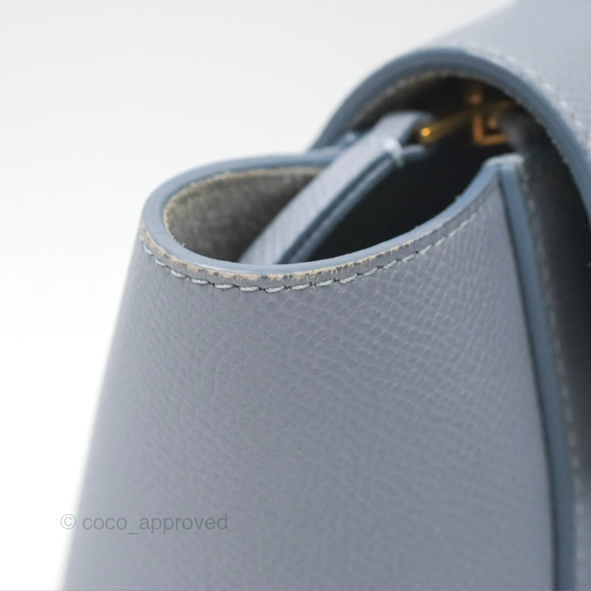 Celine Nano Belt Bag Arctic Blue Grained Calfskin Gold Hardware