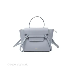 Celine Nano Belt Bag Arctic Blue Grained Calfskin Gold Hardware