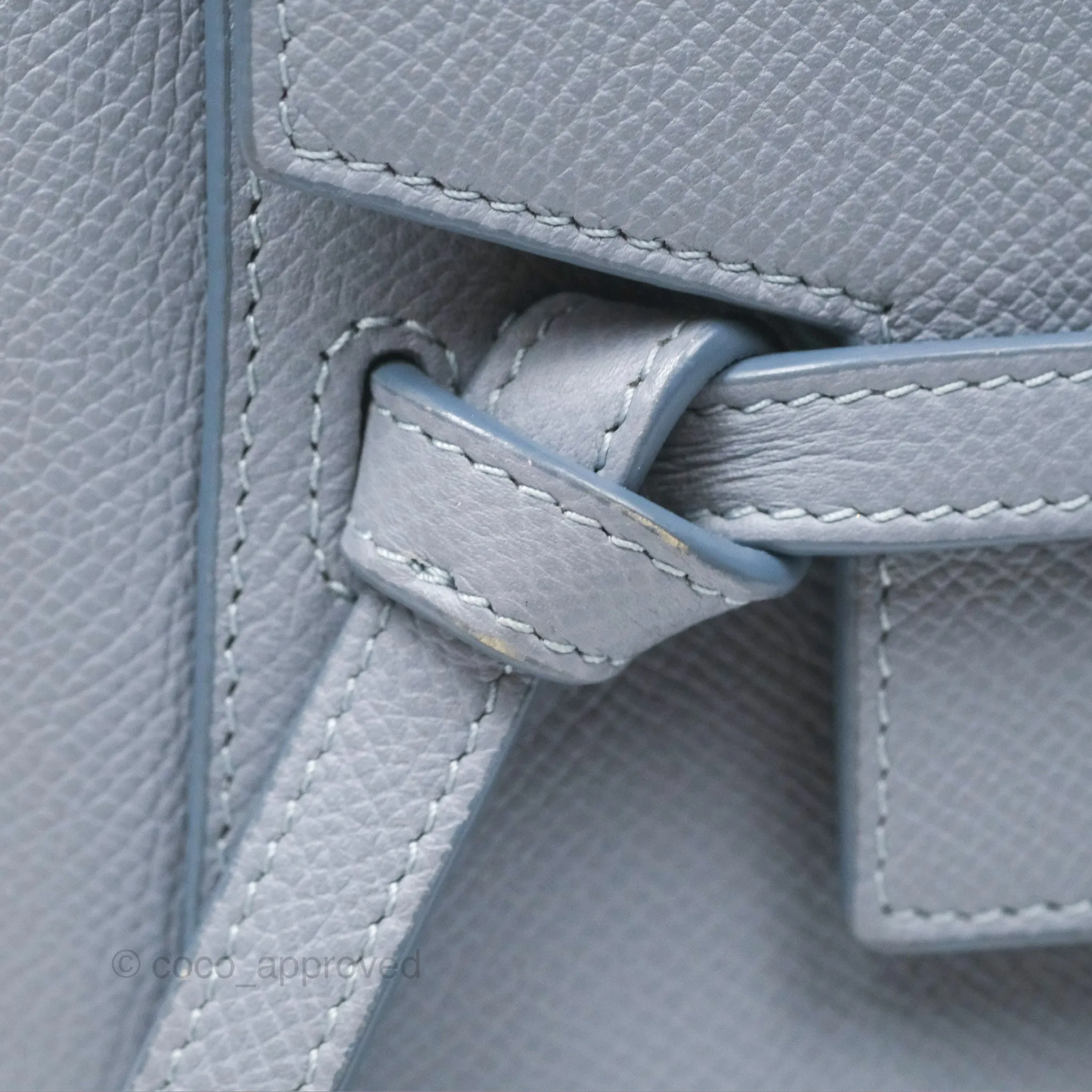 Celine Nano Belt Bag Arctic Blue Grained Calfskin Gold Hardware