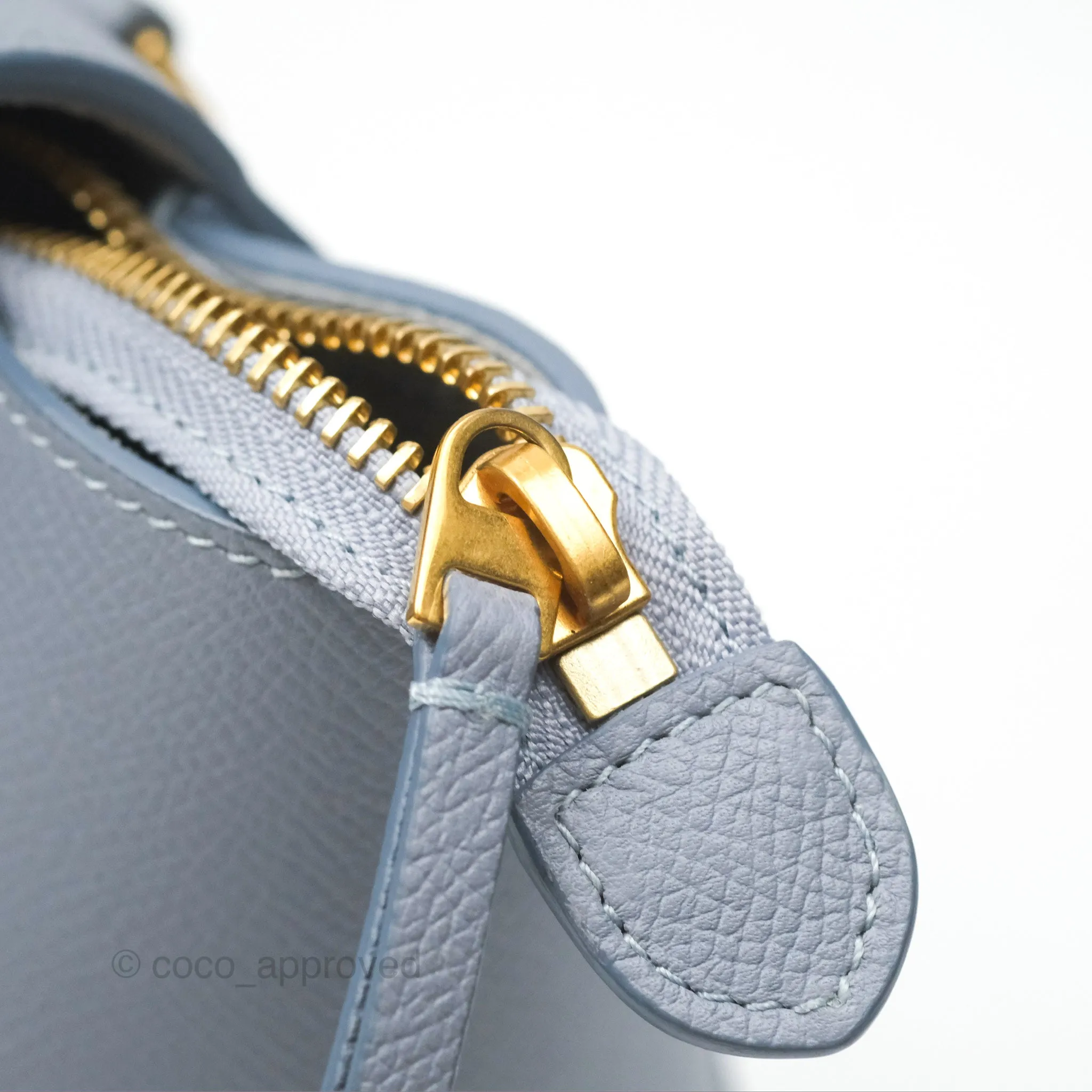 Celine Nano Belt Bag Arctic Blue Grained Calfskin Gold Hardware