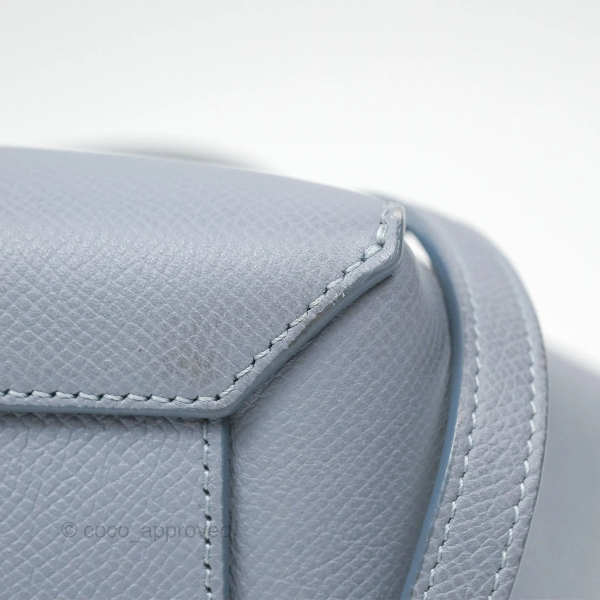 Celine Nano Belt Bag Arctic Blue Grained Calfskin Gold Hardware