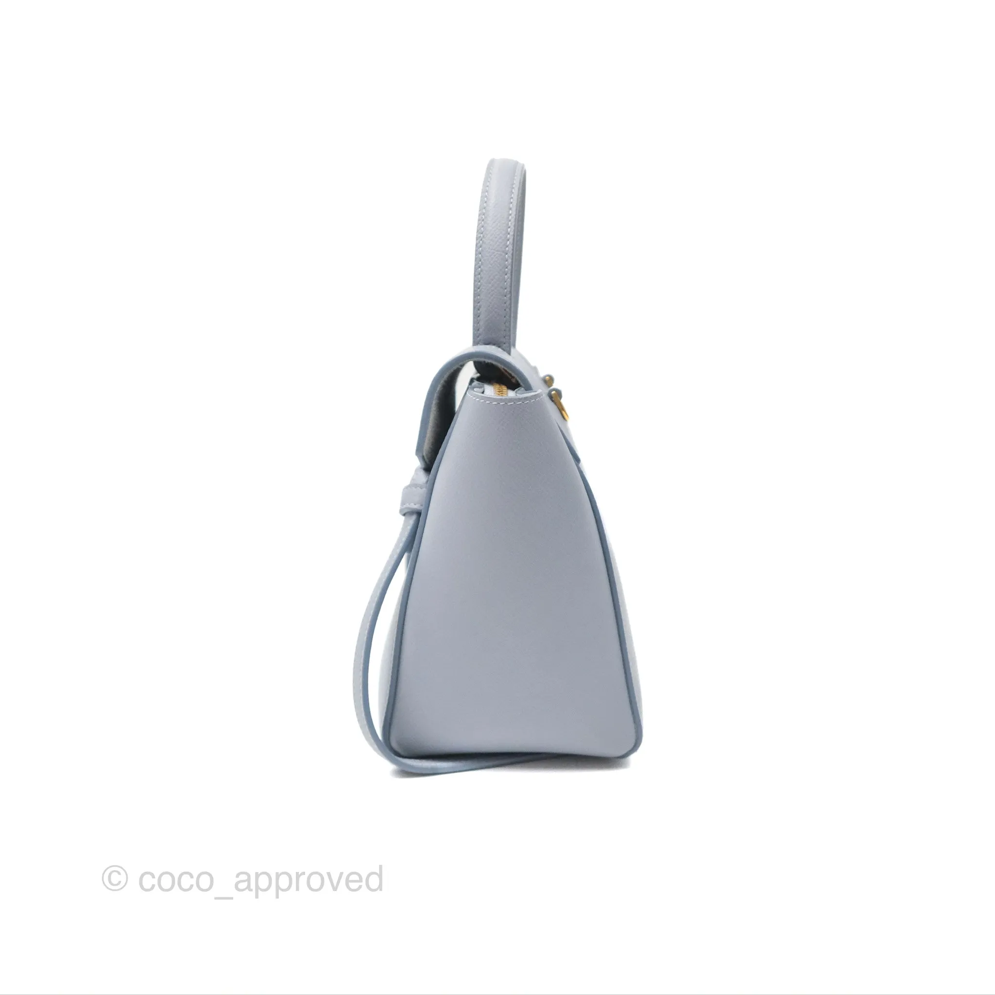 Celine Nano Belt Bag Arctic Blue Grained Calfskin Gold Hardware