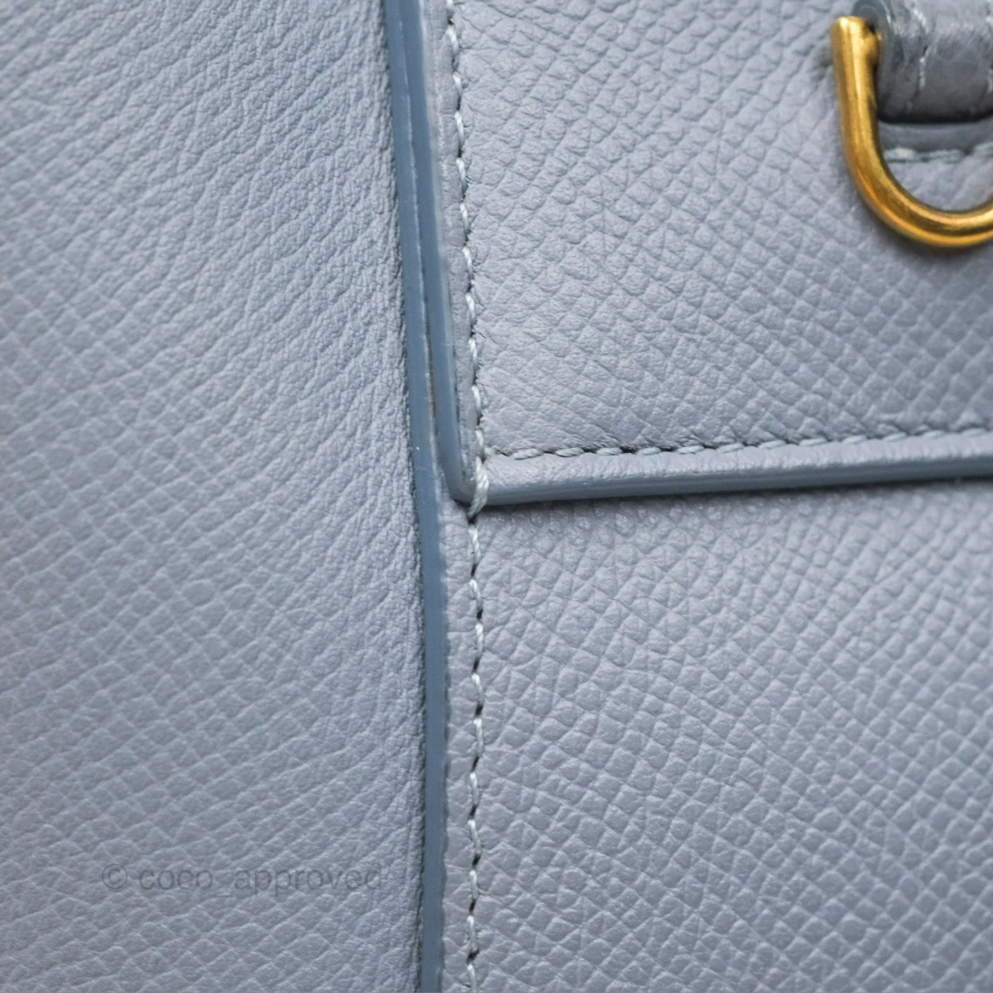 Celine Nano Belt Bag Arctic Blue Grained Calfskin Gold Hardware
