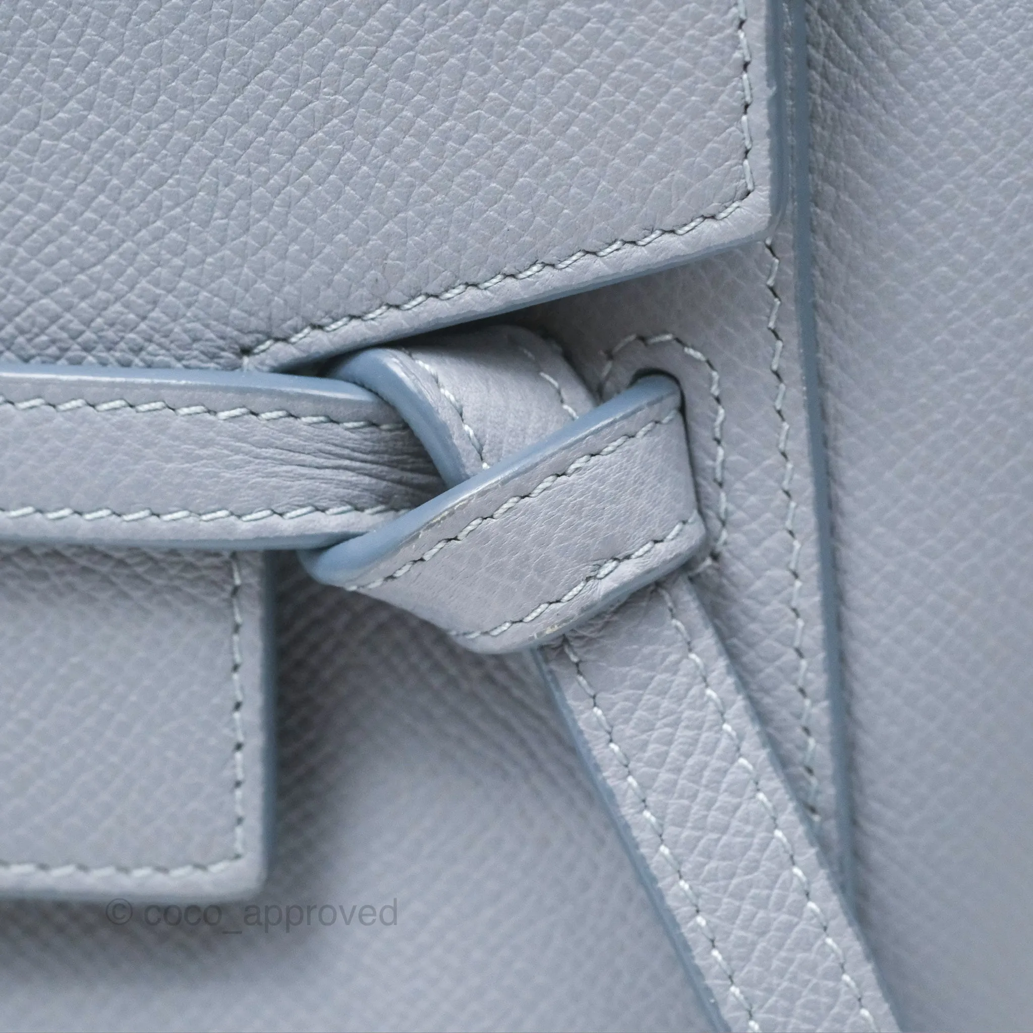 Celine Nano Belt Bag Arctic Blue Grained Calfskin Gold Hardware