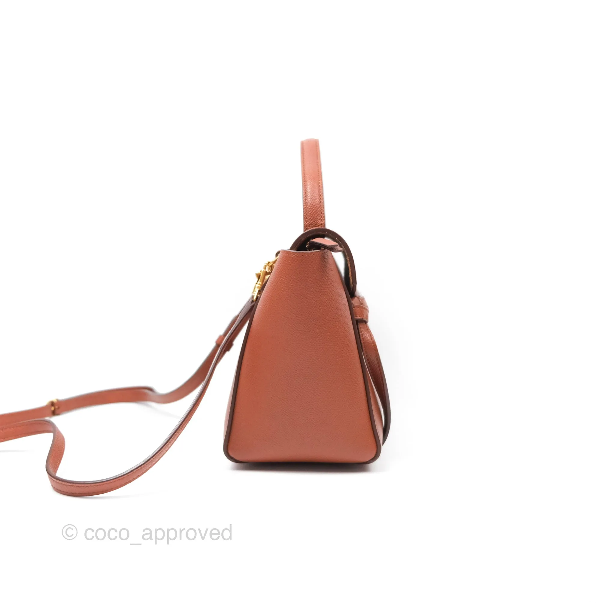 Celine Nano Belt Bag Caramel Grained Calfskin Gold Hardware