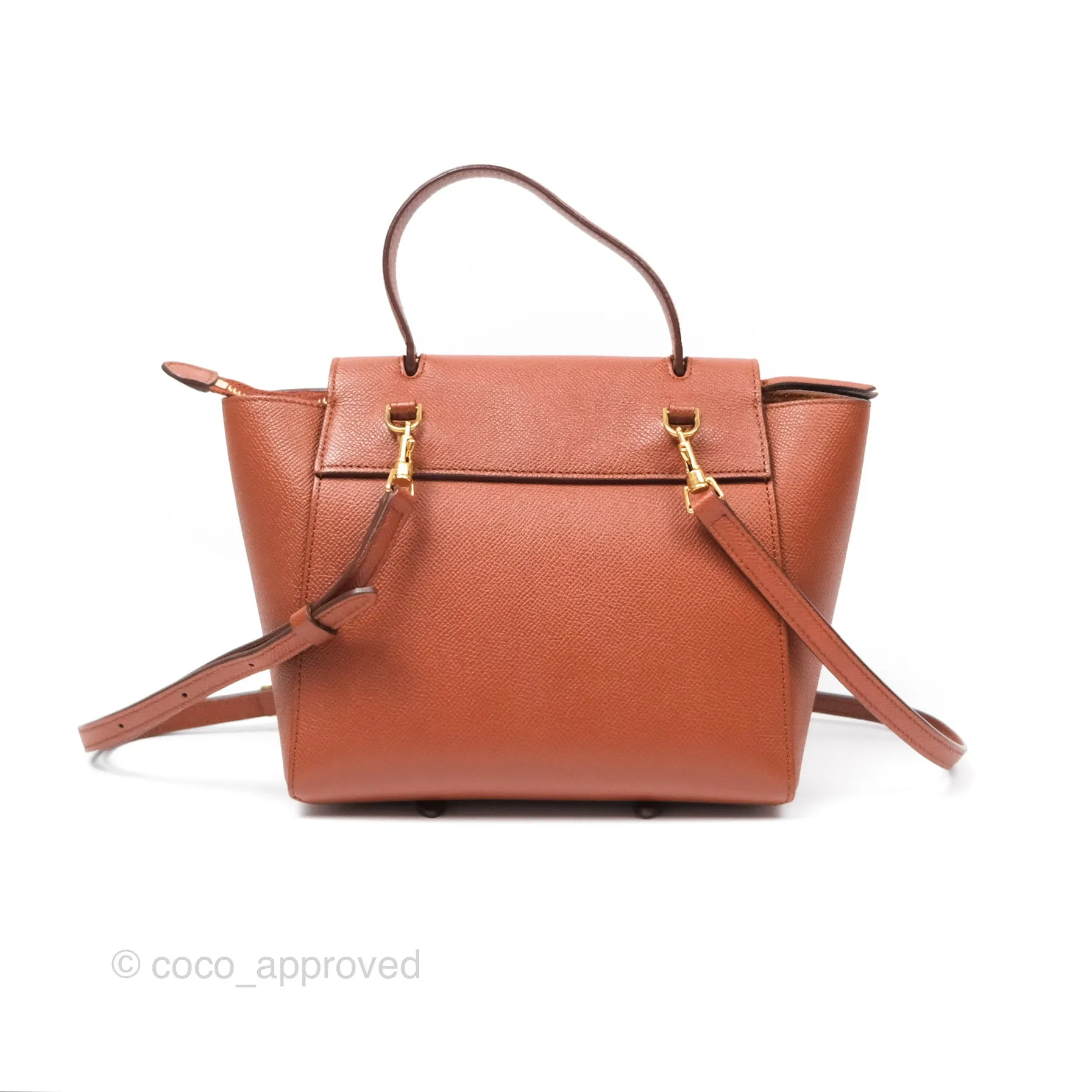 Celine Nano Belt Bag Caramel Grained Calfskin Gold Hardware