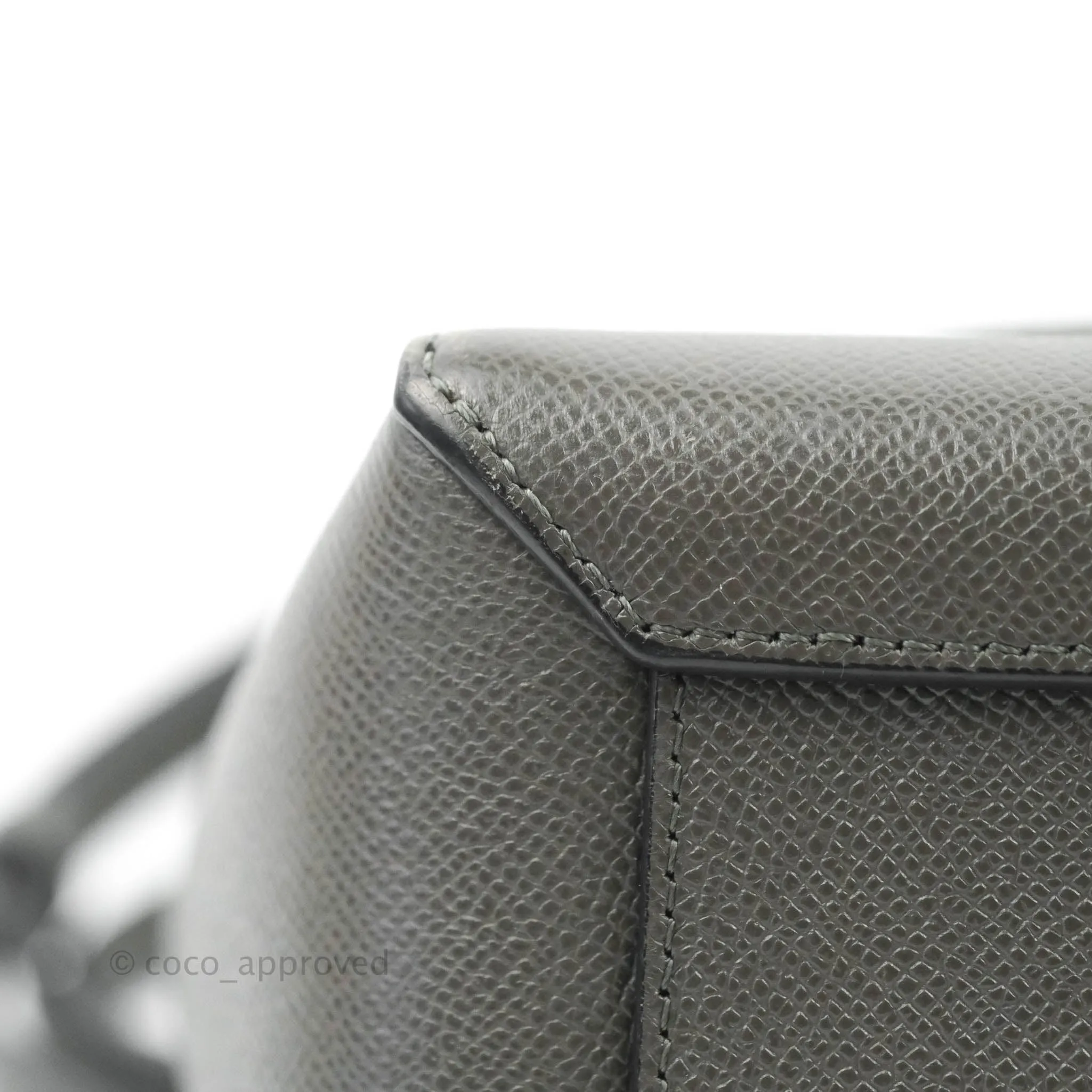 Celine Nano Belt Bag Grey Grained Calfskin Gold Hardware