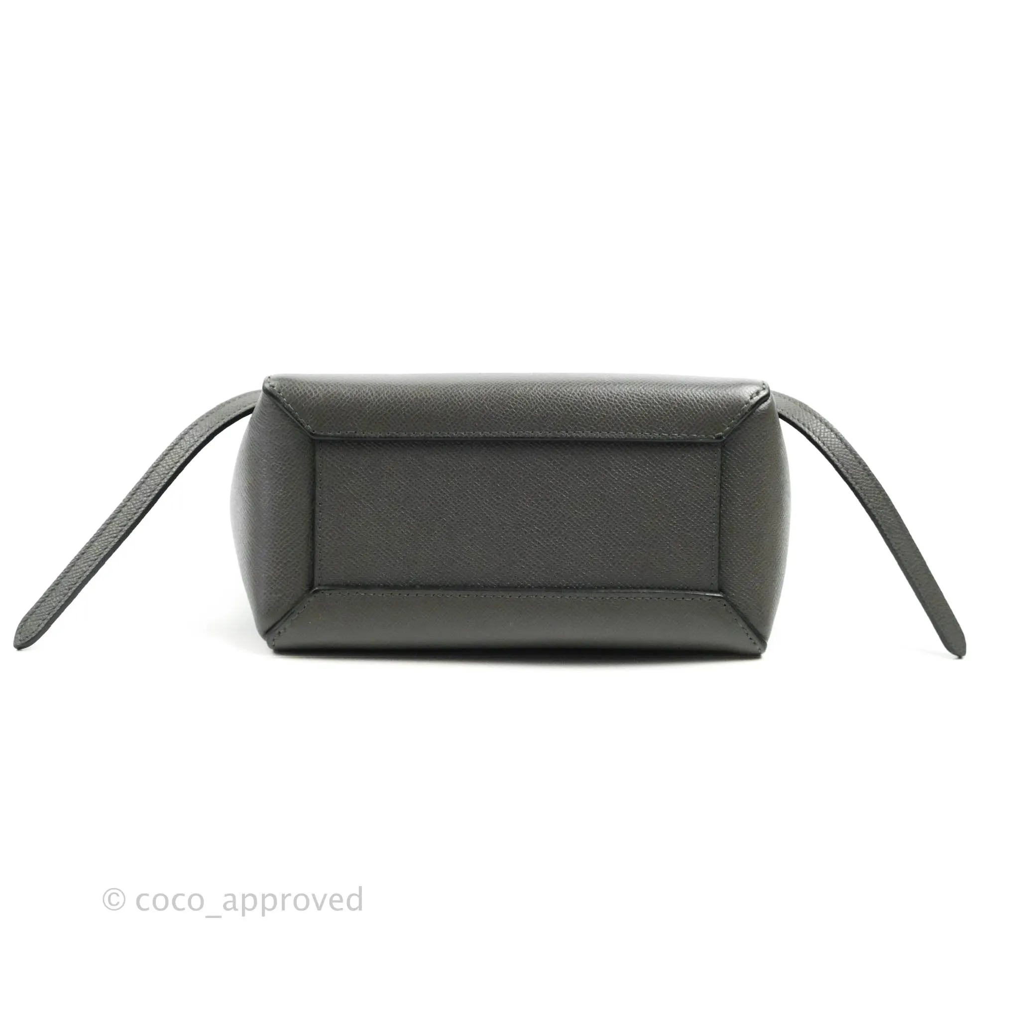 Celine Nano Belt Bag Grey Grained Calfskin Gold Hardware