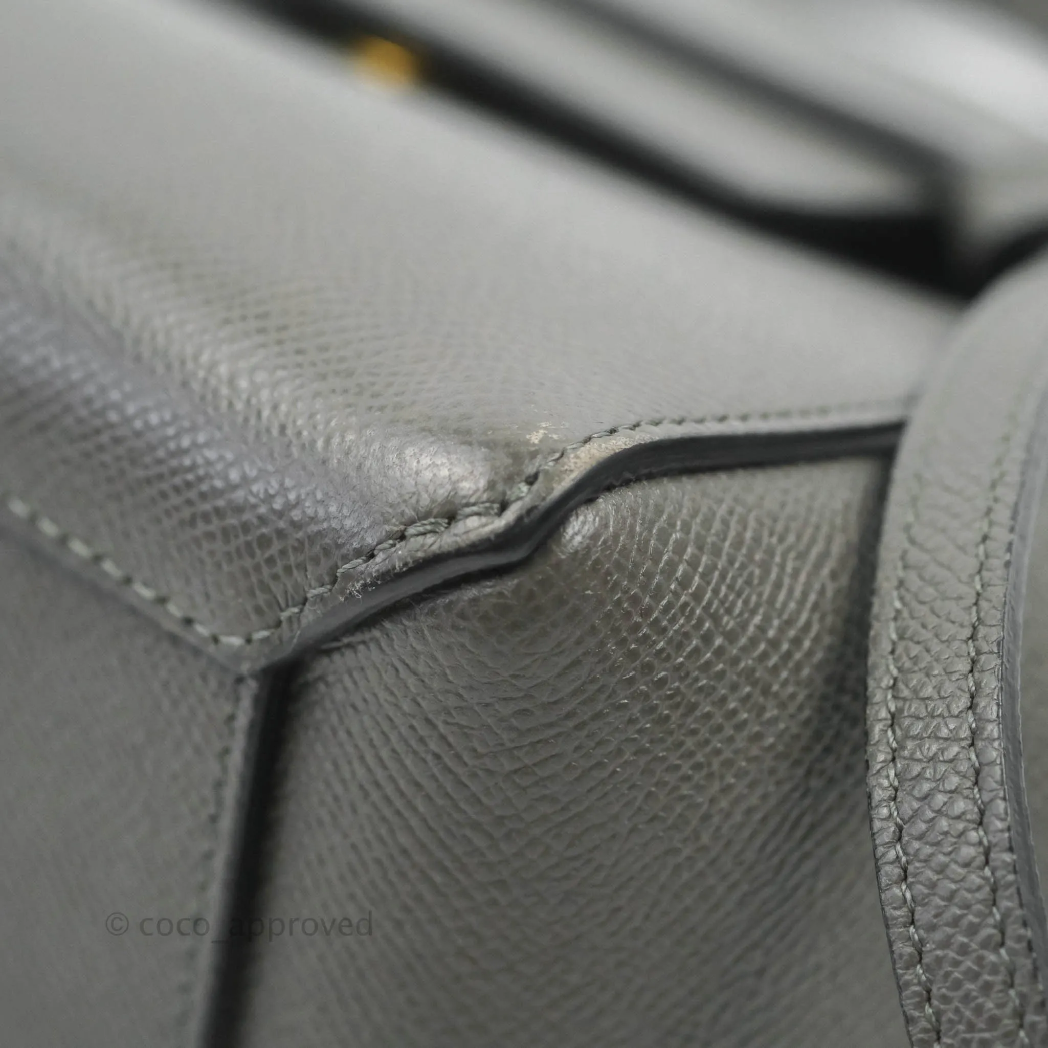 Celine Nano Belt Bag Grey Grained Calfskin Gold Hardware