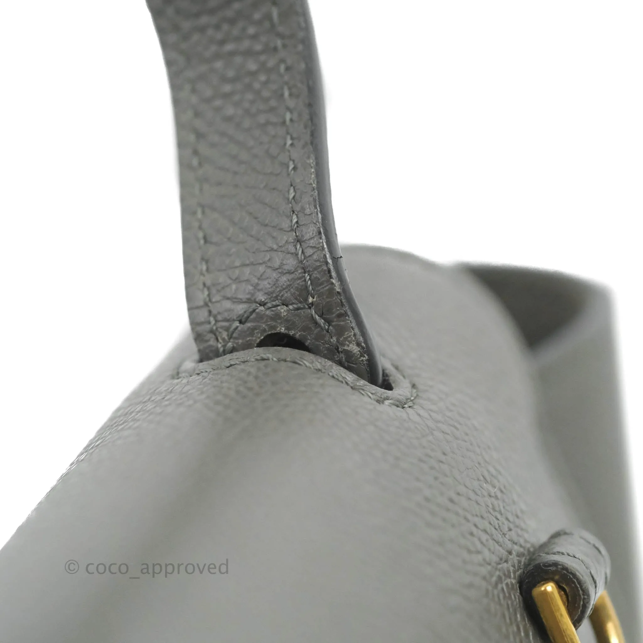 Celine Nano Belt Bag Grey Grained Calfskin Gold Hardware