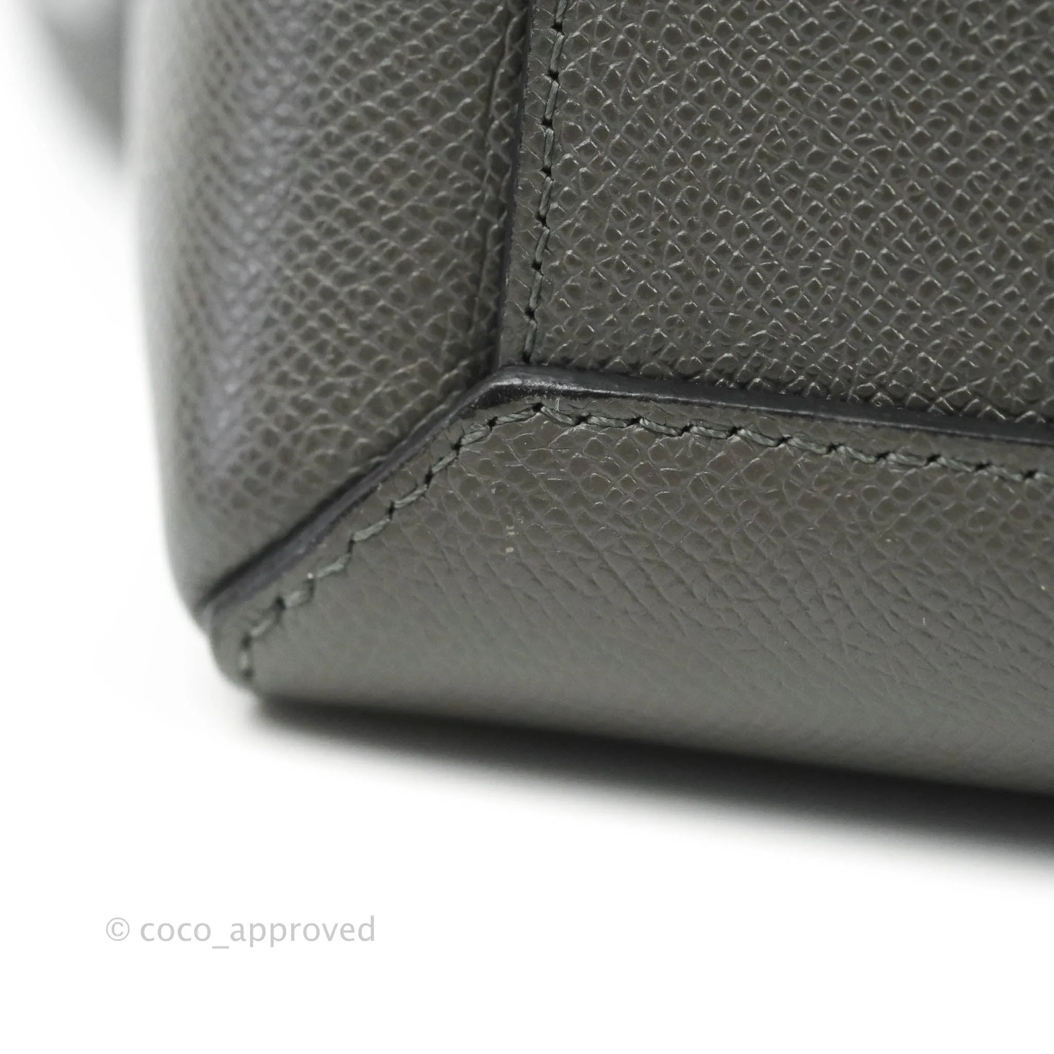 Celine Nano Belt Bag Grey Grained Calfskin Gold Hardware