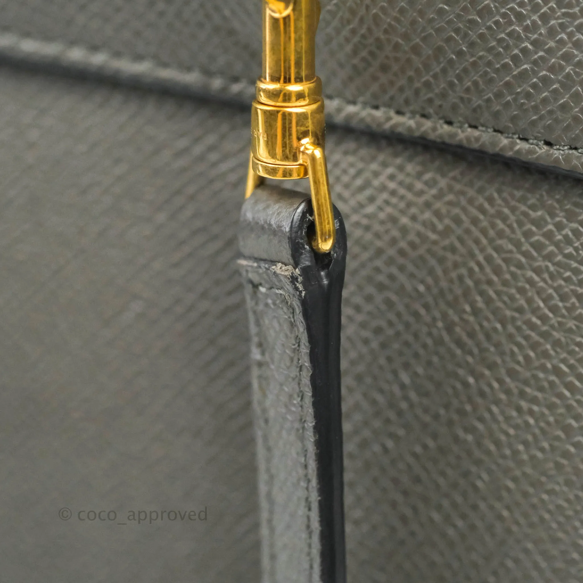 Celine Nano Belt Bag Grey Grained Calfskin Gold Hardware