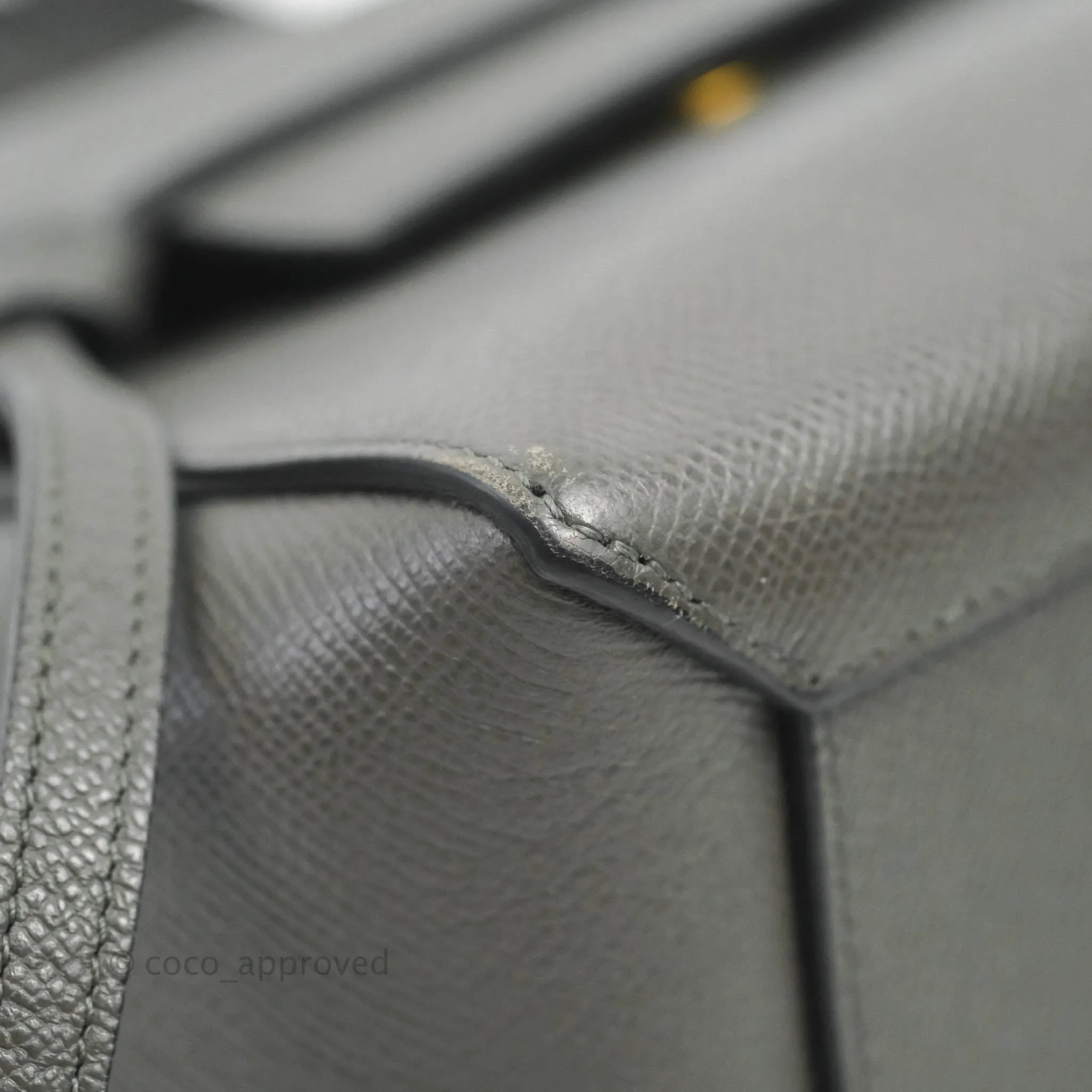 Celine Nano Belt Bag Grey Grained Calfskin Gold Hardware