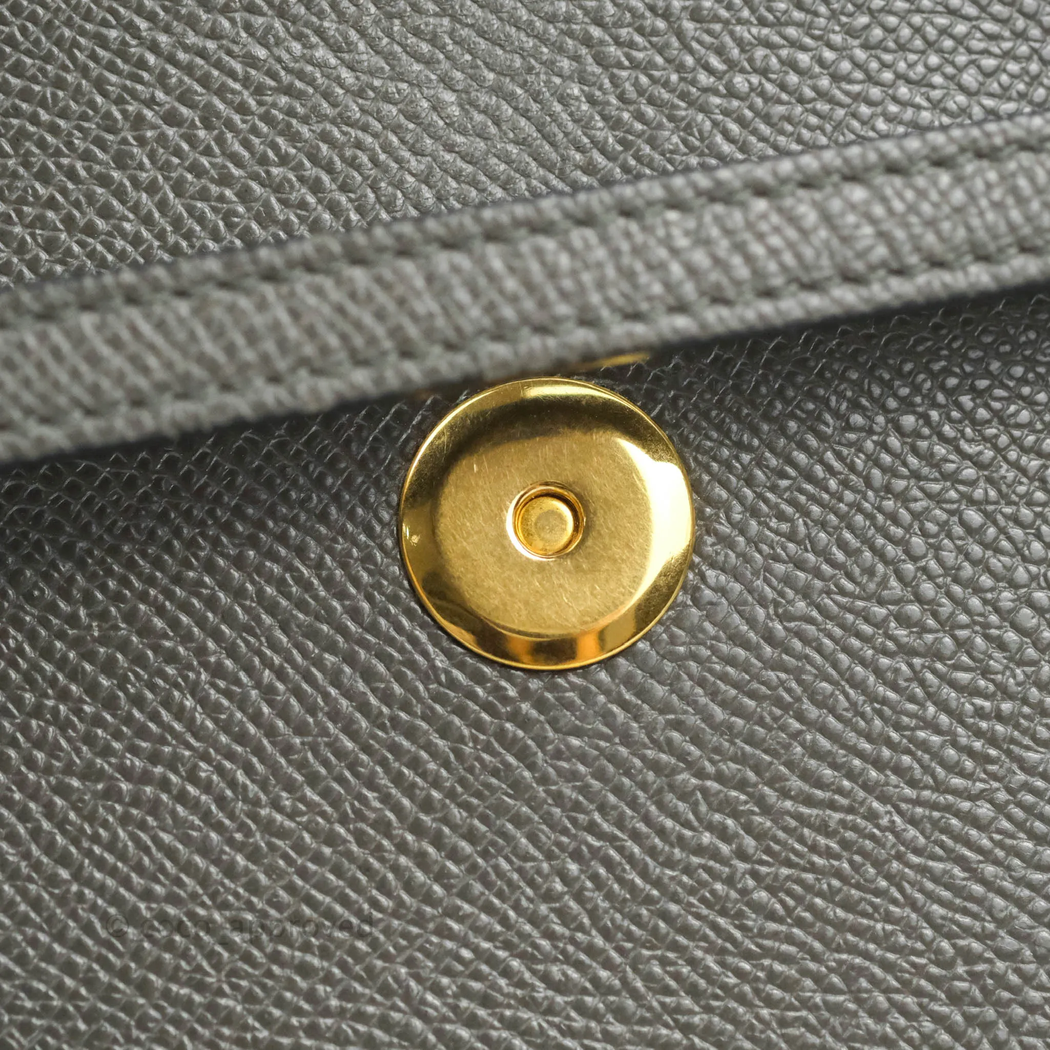 Celine Nano Belt Bag Grey Grained Calfskin Gold Hardware