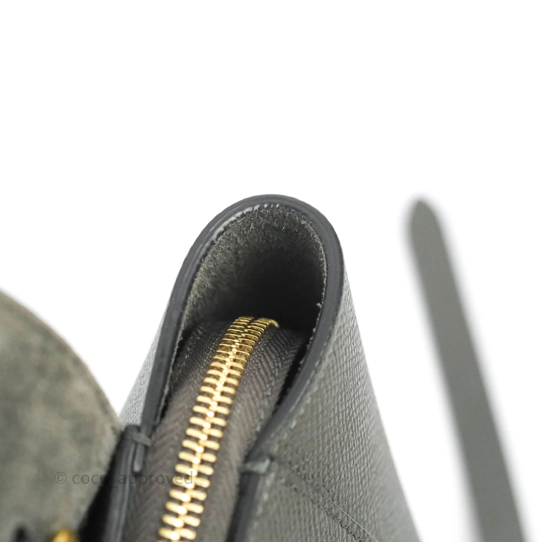 Celine Nano Belt Bag Grey Grained Calfskin Gold Hardware