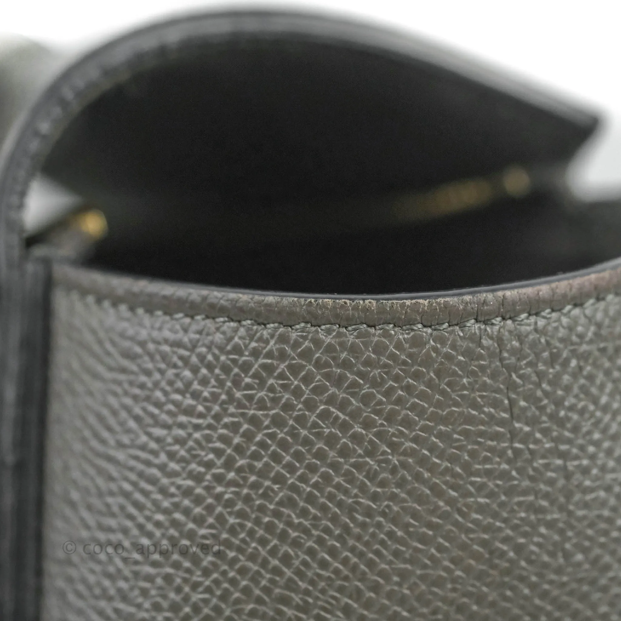 Celine Nano Belt Bag Grey Grained Calfskin Gold Hardware