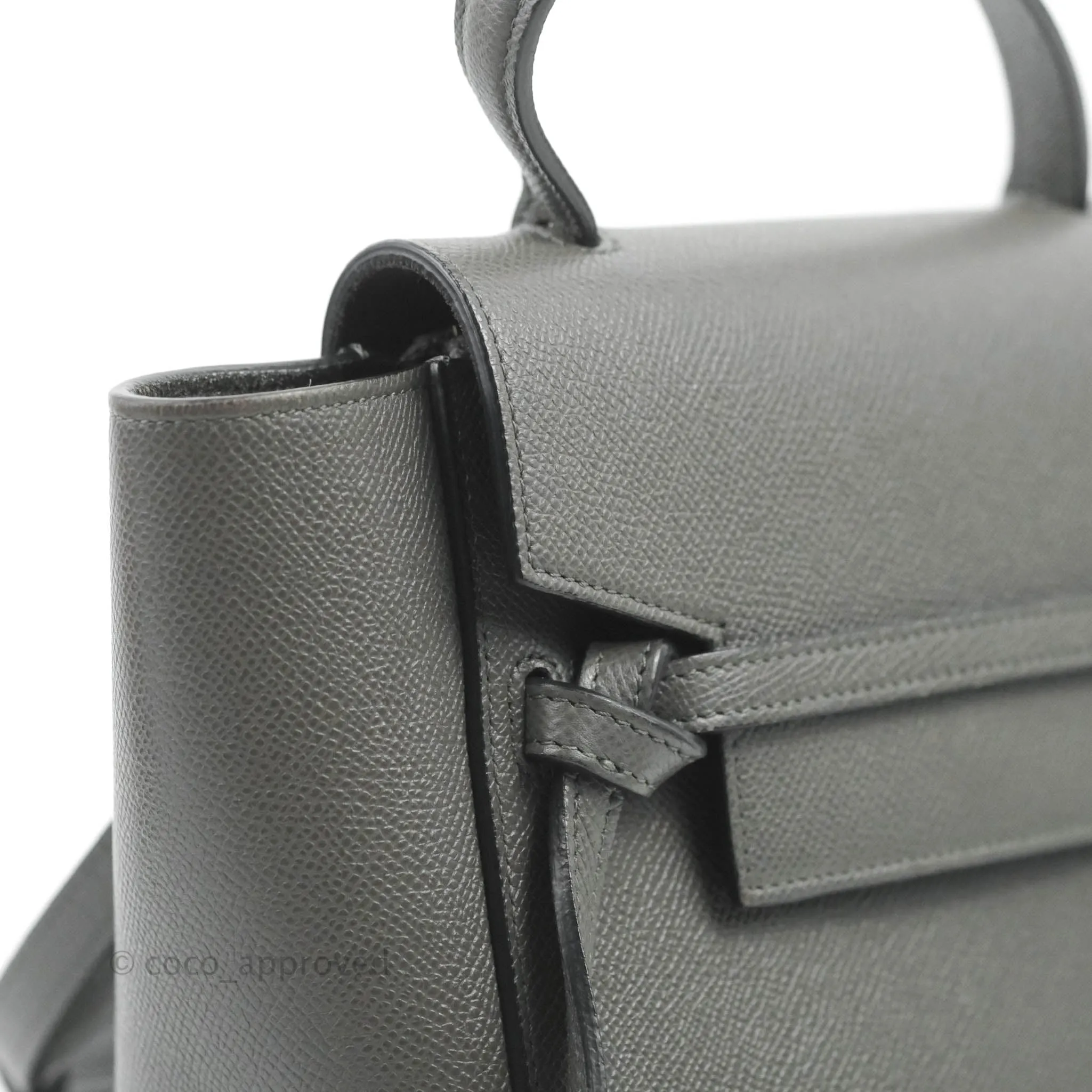 Celine Nano Belt Bag Grey Grained Calfskin Gold Hardware