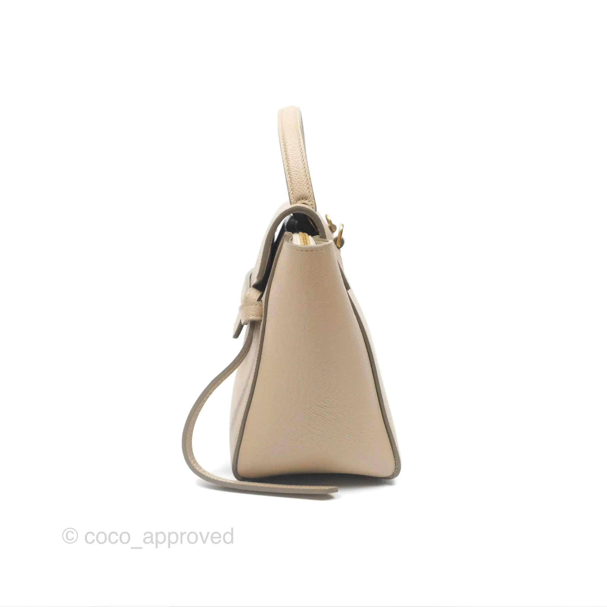 Celine Nano Belt Bag Light Taupe Grained Calfskin Gold Hardware