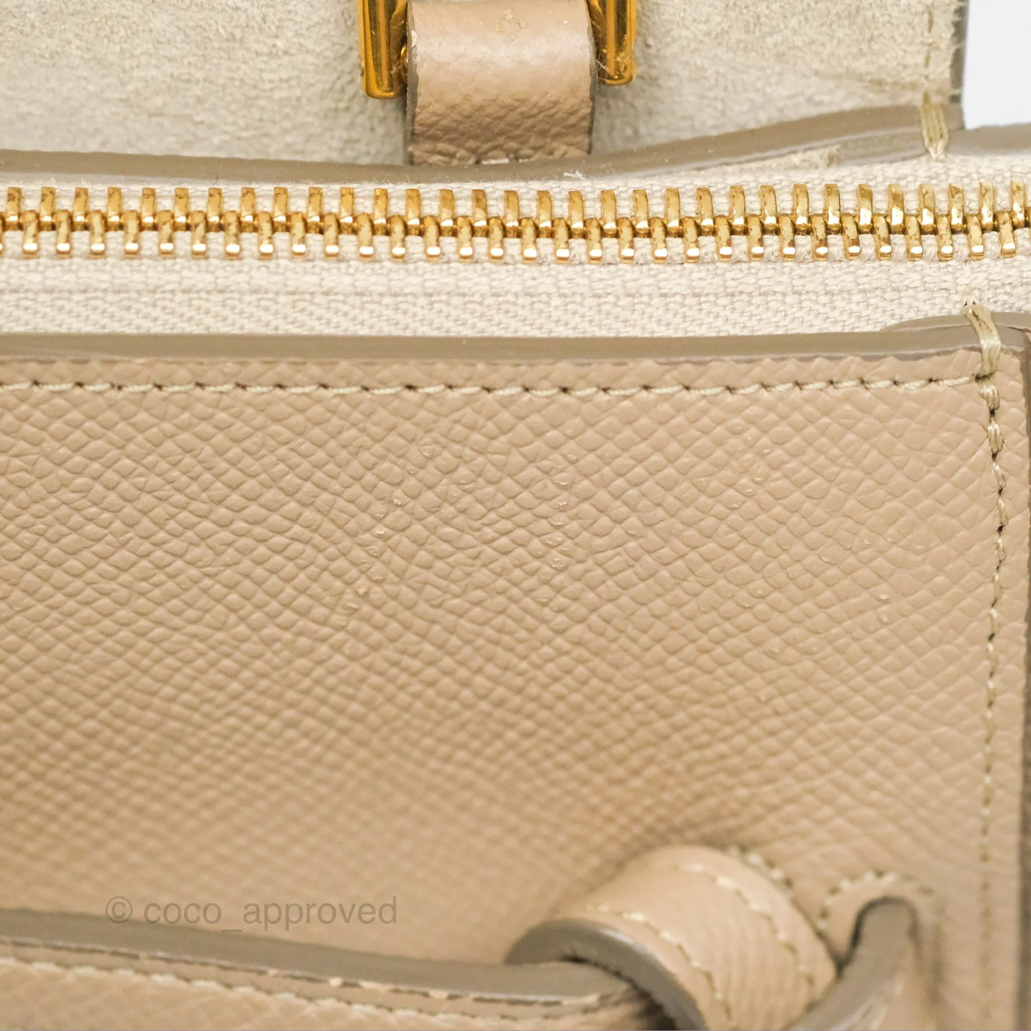 Celine Nano Belt Bag Light Taupe Grained Calfskin Gold Hardware