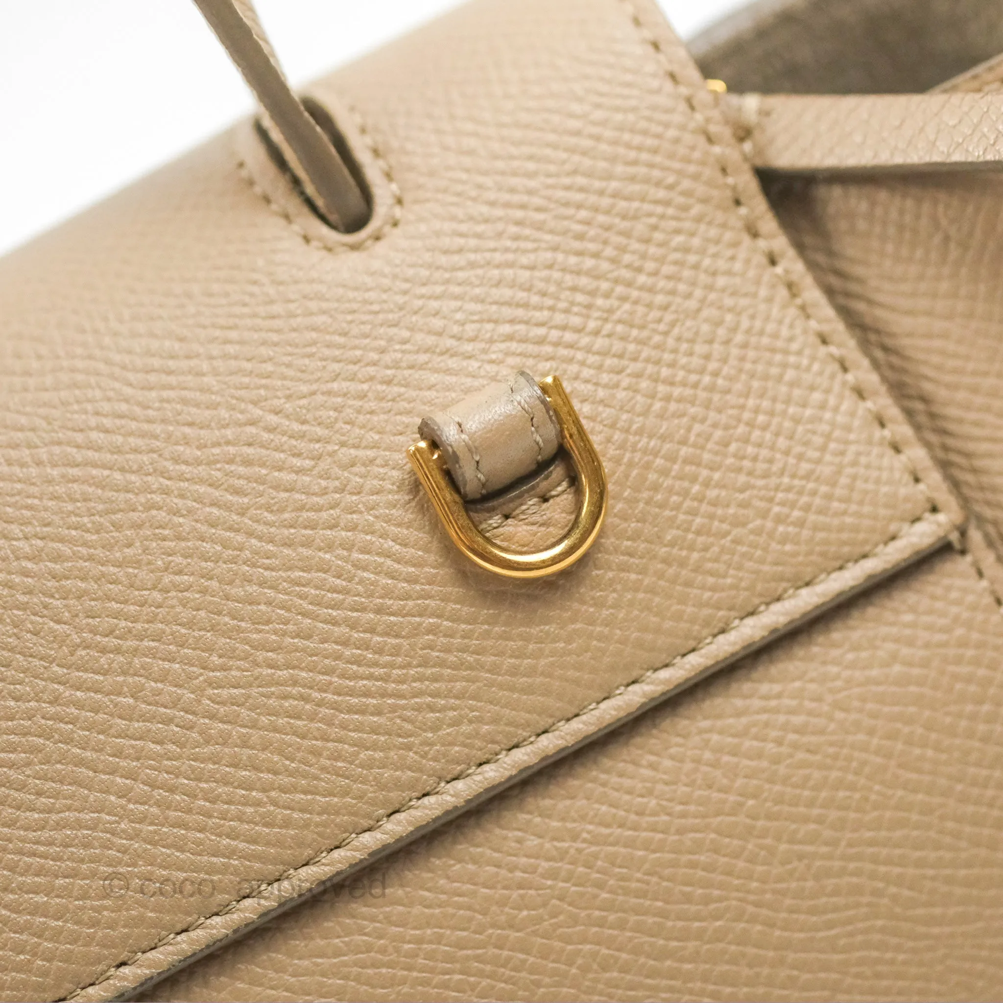 Celine Nano Belt Bag Light Taupe Grained Calfskin Gold Hardware
