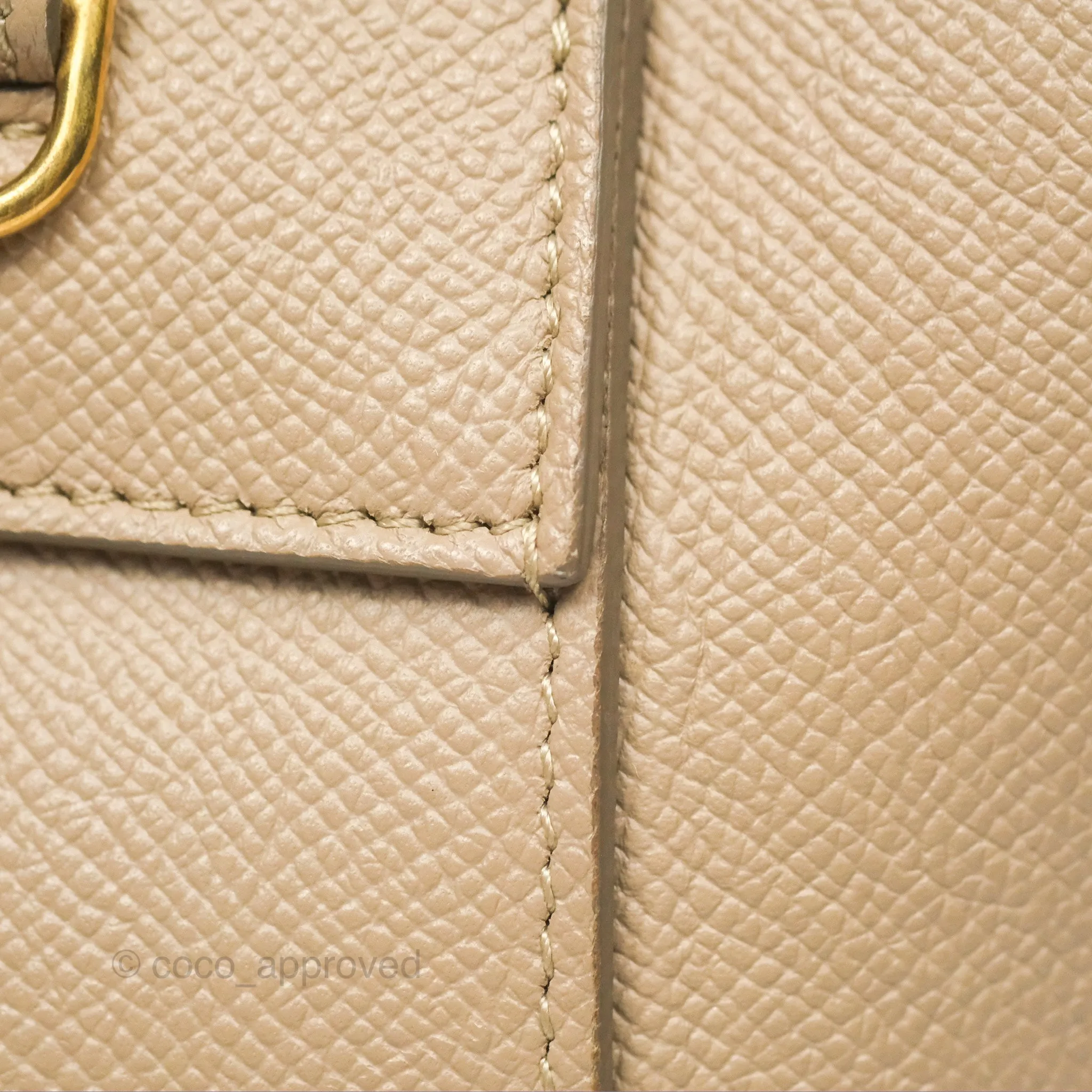 Celine Nano Belt Bag Light Taupe Grained Calfskin Gold Hardware