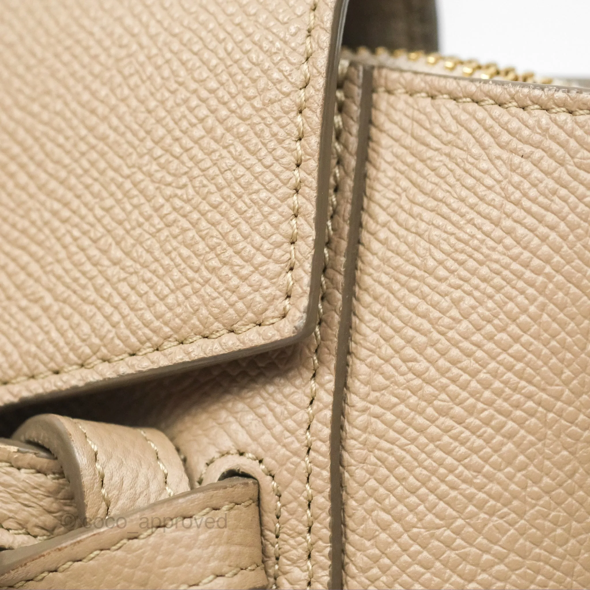 Celine Nano Belt Bag Light Taupe Grained Calfskin Gold Hardware