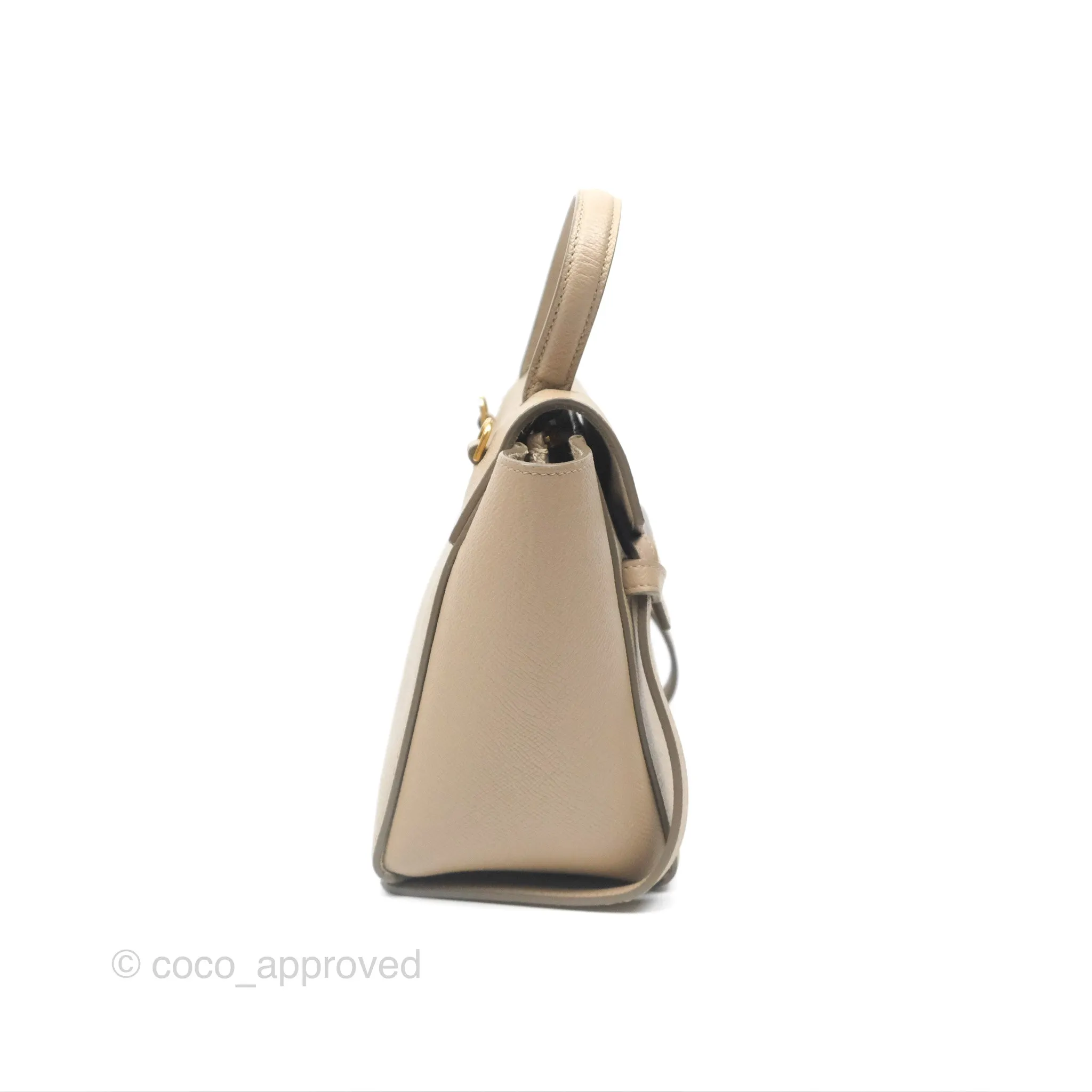 Celine Nano Belt Bag Light Taupe Grained Calfskin Gold Hardware
