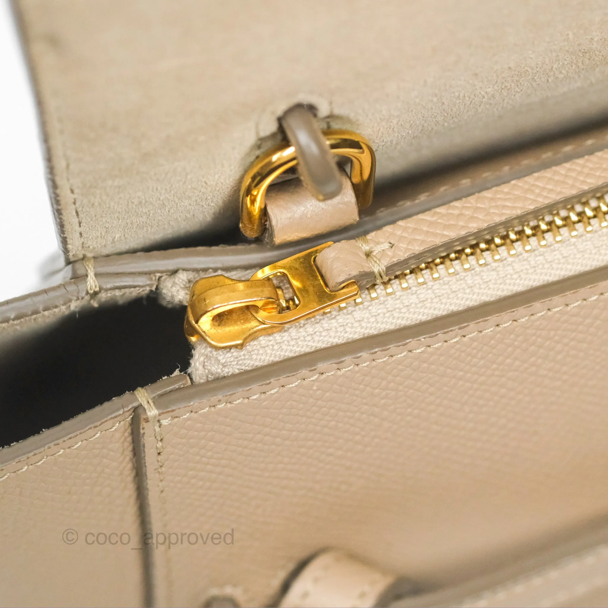 Celine Nano Belt Bag Light Taupe Grained Calfskin Gold Hardware