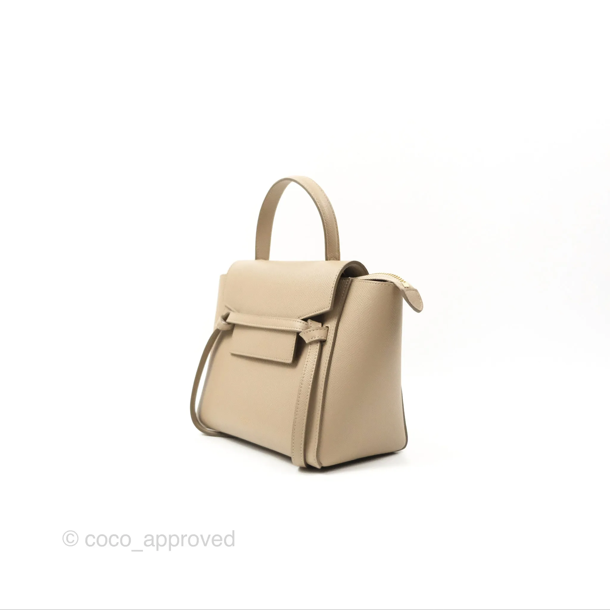 Celine Nano Belt Bag Light Taupe Grained Calfskin Gold Hardware