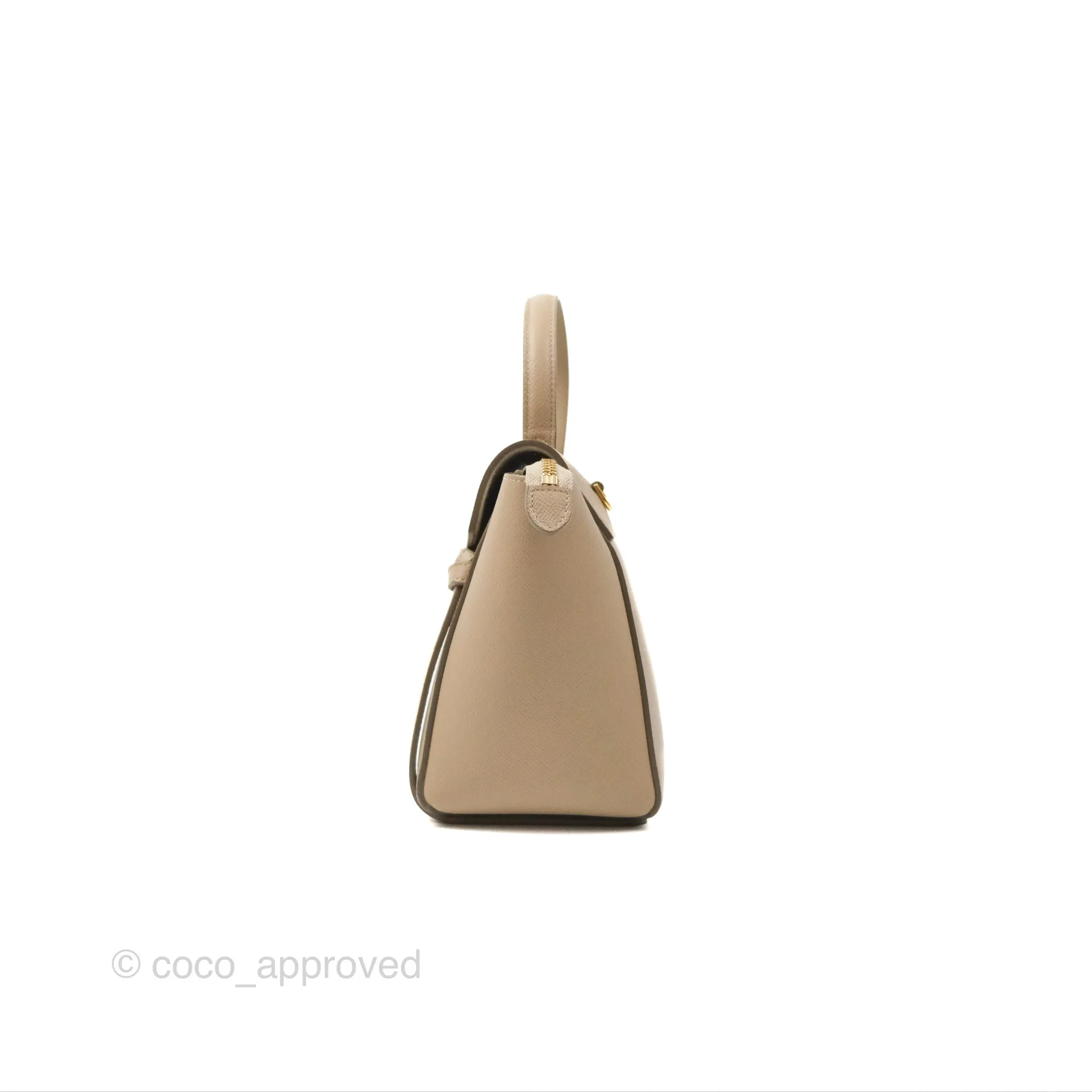 Celine Nano Belt Bag Light Taupe Grained Calfskin Gold Hardware