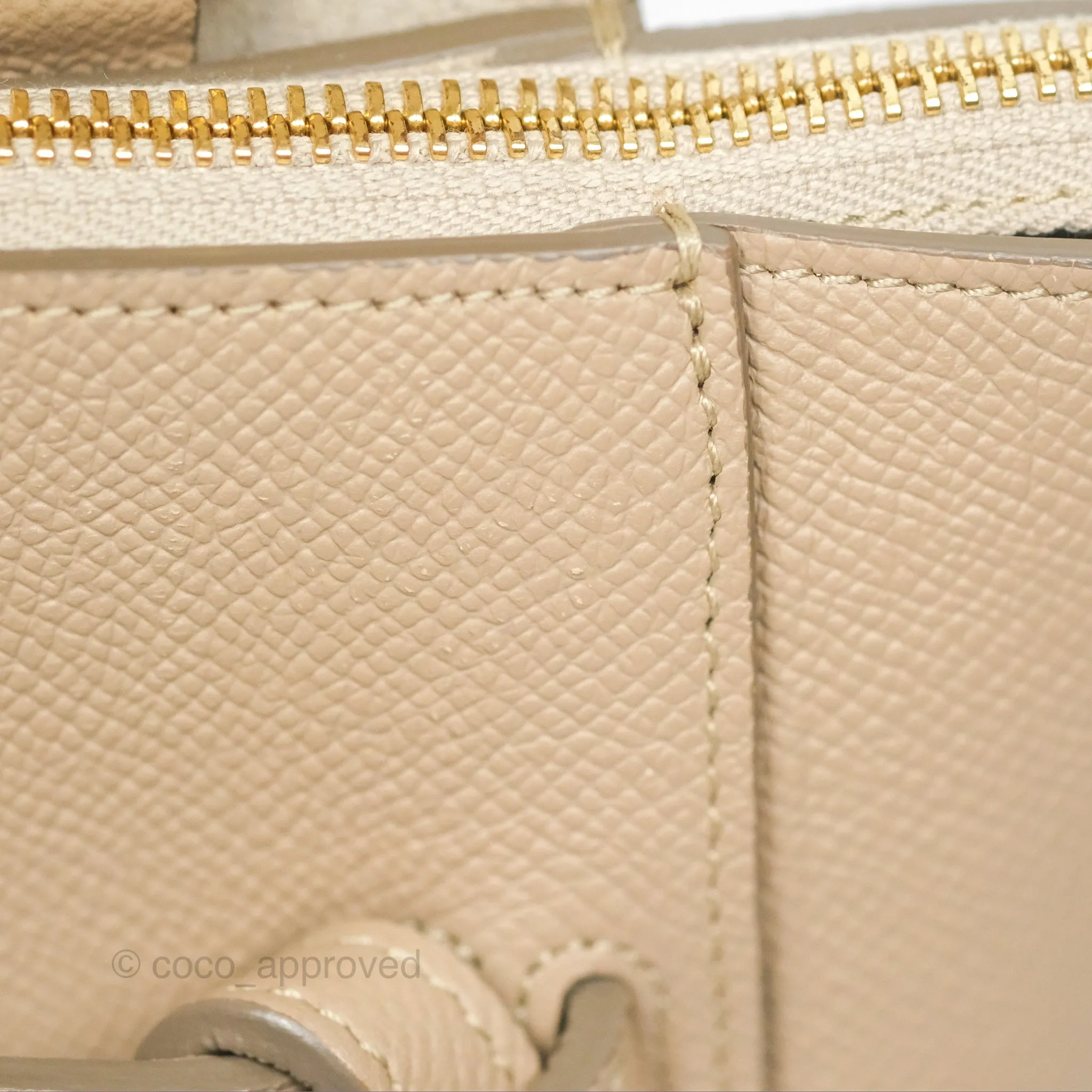 Celine Nano Belt Bag Light Taupe Grained Calfskin Gold Hardware