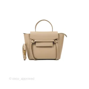 Celine Nano Belt Bag Light Taupe Grained Calfskin Gold Hardware