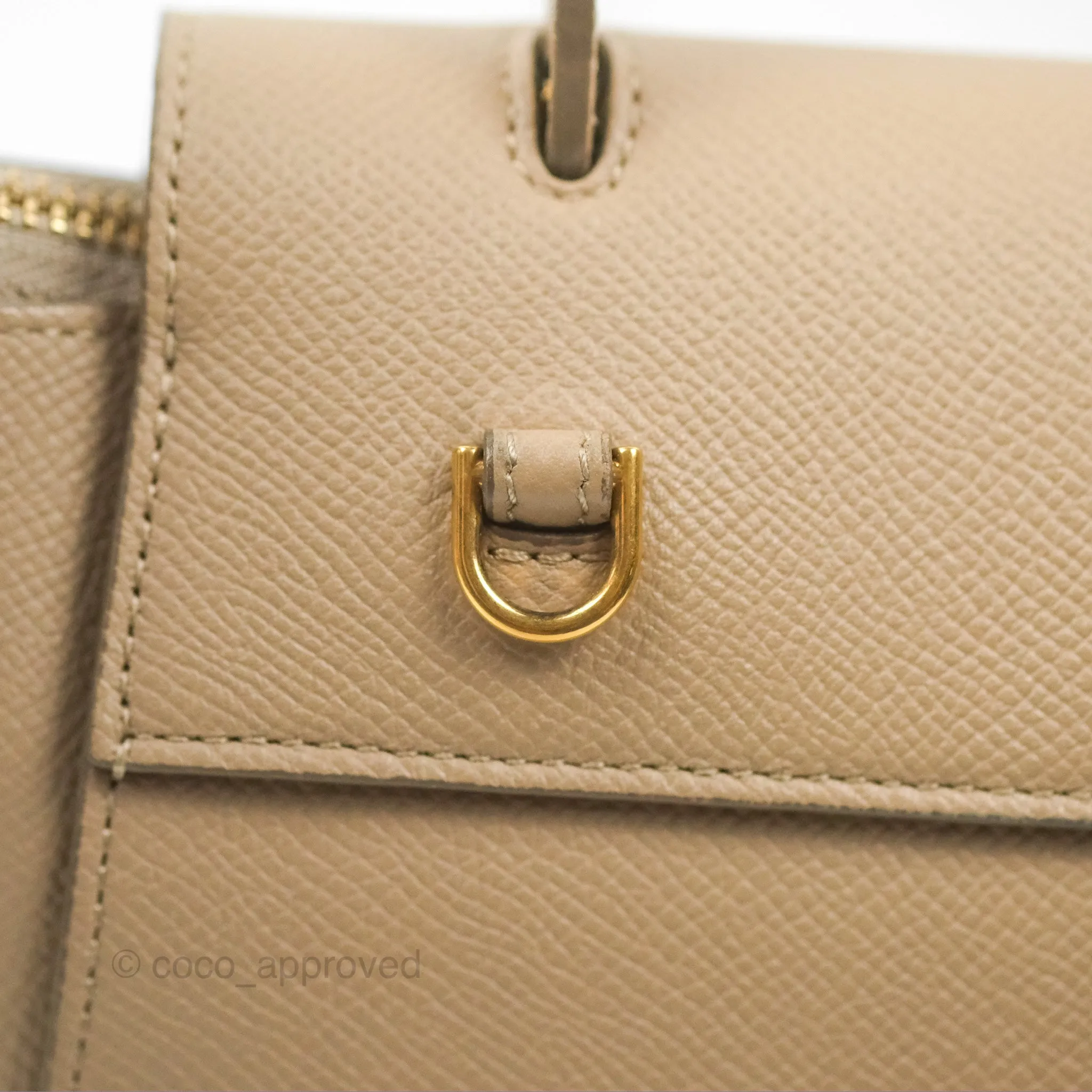 Celine Nano Belt Bag Light Taupe Grained Calfskin Gold Hardware