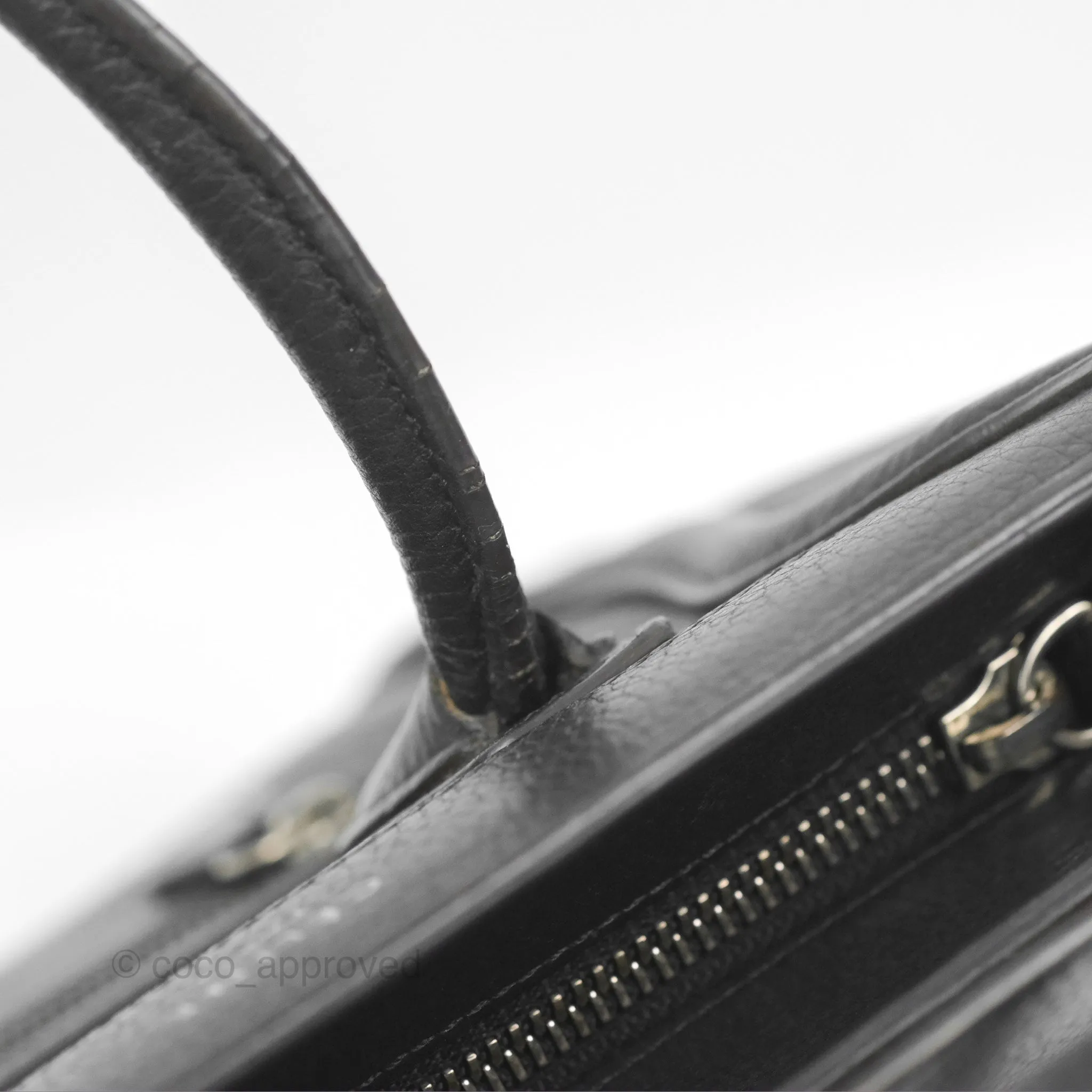 Celine Nano Luggage Bag Black Drummed Calfskin