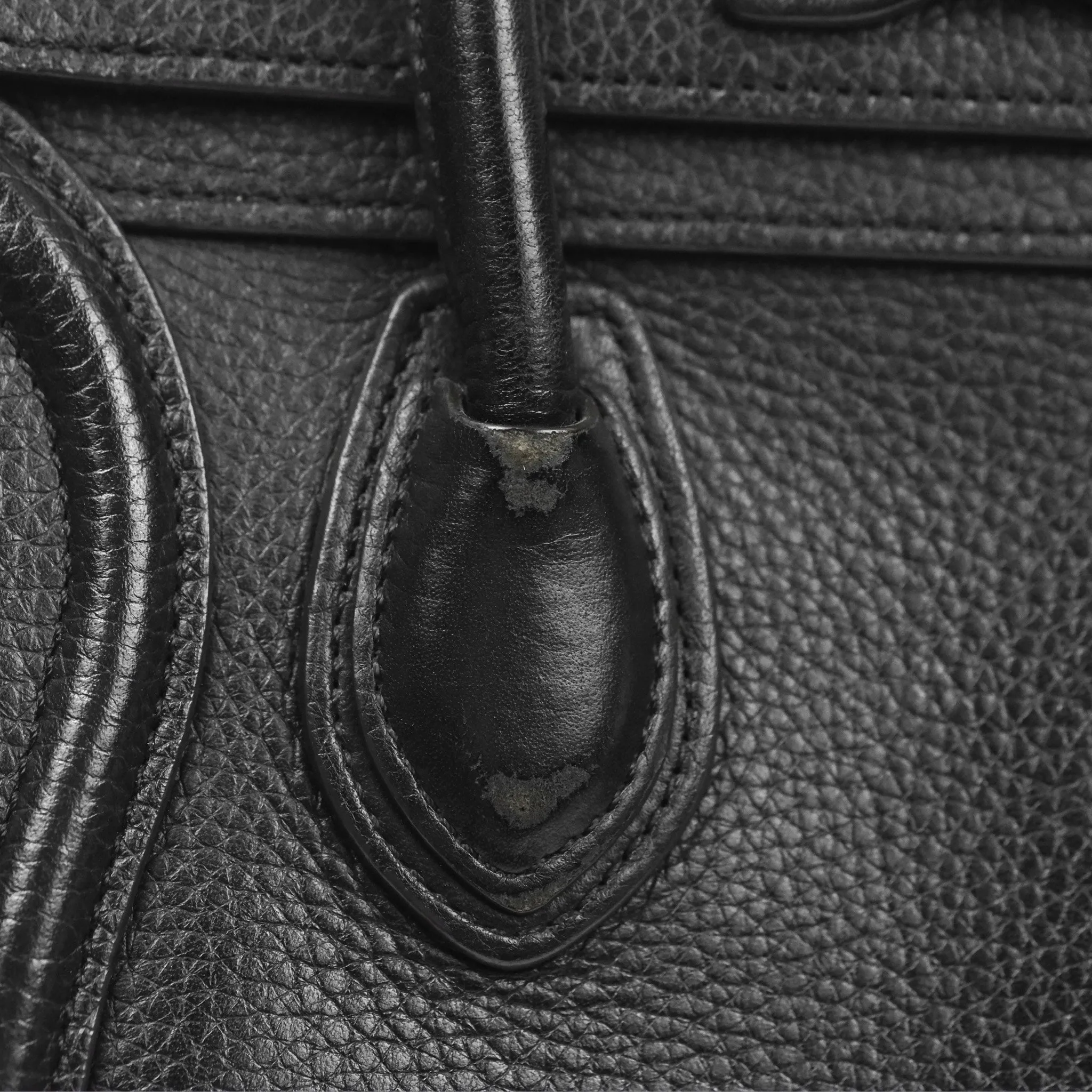 Celine Nano Luggage Bag Black Drummed Calfskin
