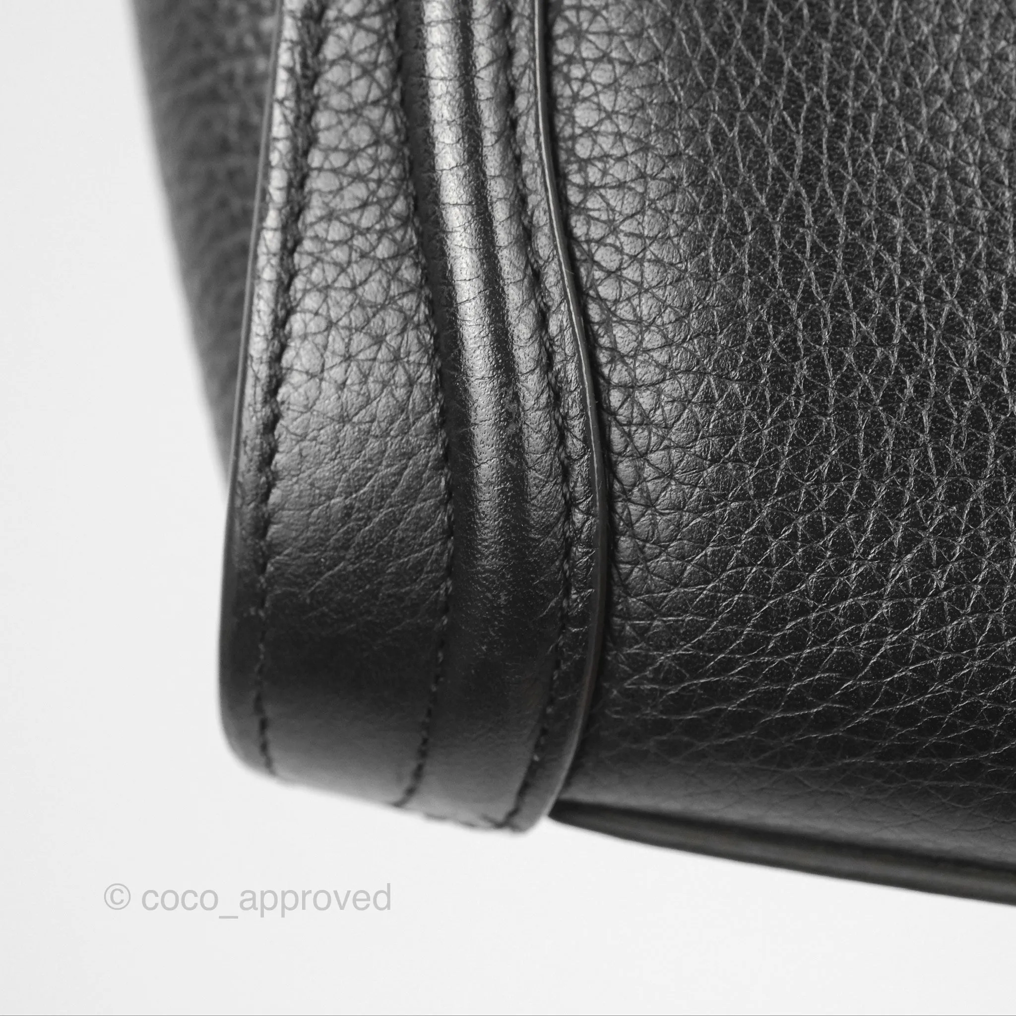 Celine Nano Luggage Bag Black Drummed Calfskin