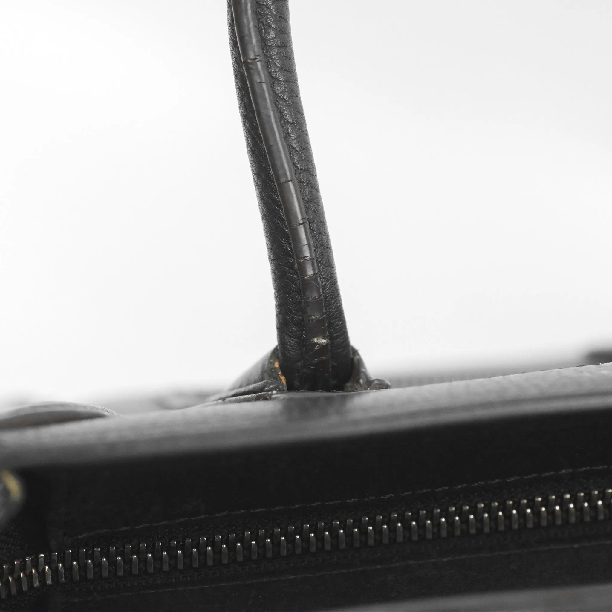 Celine Nano Luggage Bag Black Drummed Calfskin