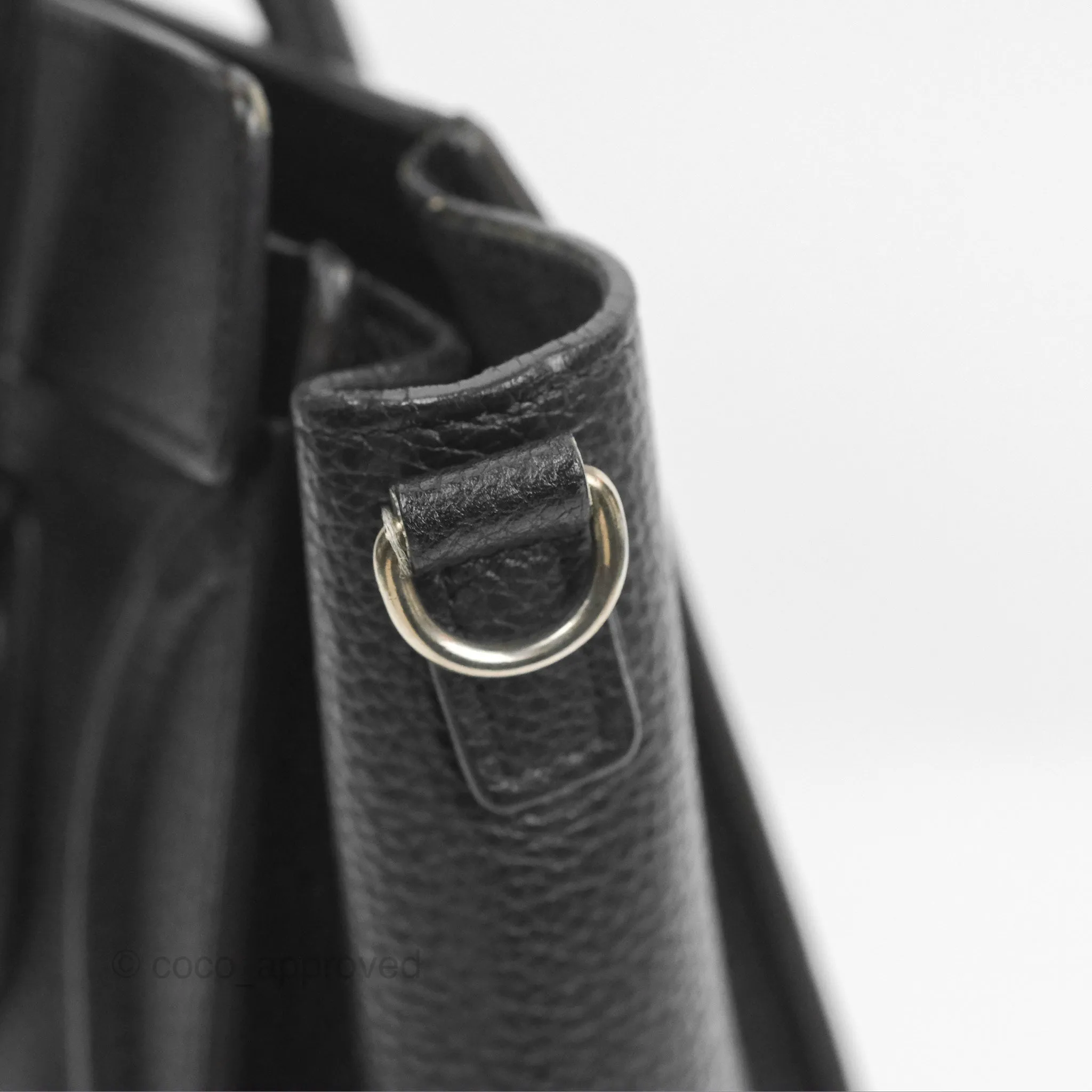 Celine Nano Luggage Bag Black Drummed Calfskin