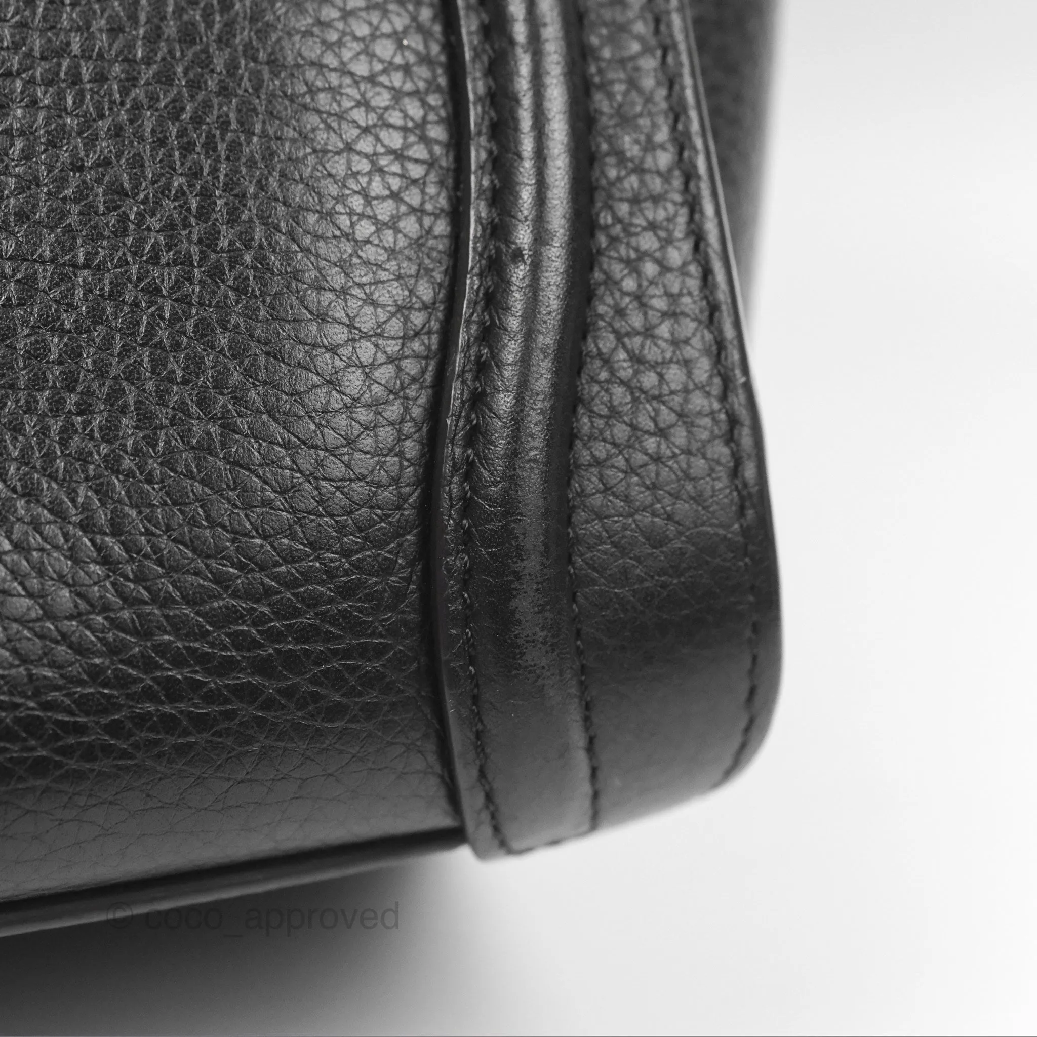Celine Nano Luggage Bag Black Drummed Calfskin