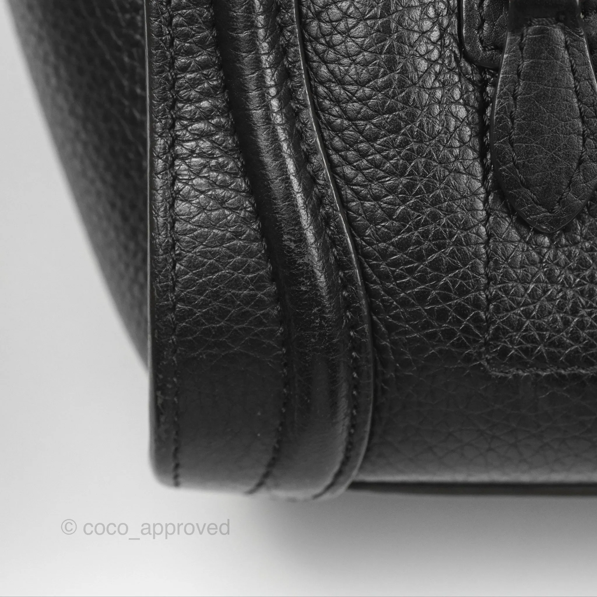 Celine Nano Luggage Bag Black Drummed Calfskin