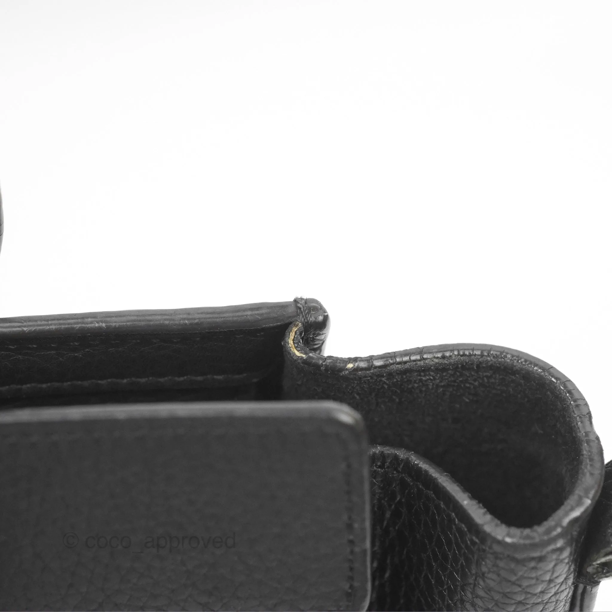 Celine Nano Luggage Bag Black Drummed Calfskin