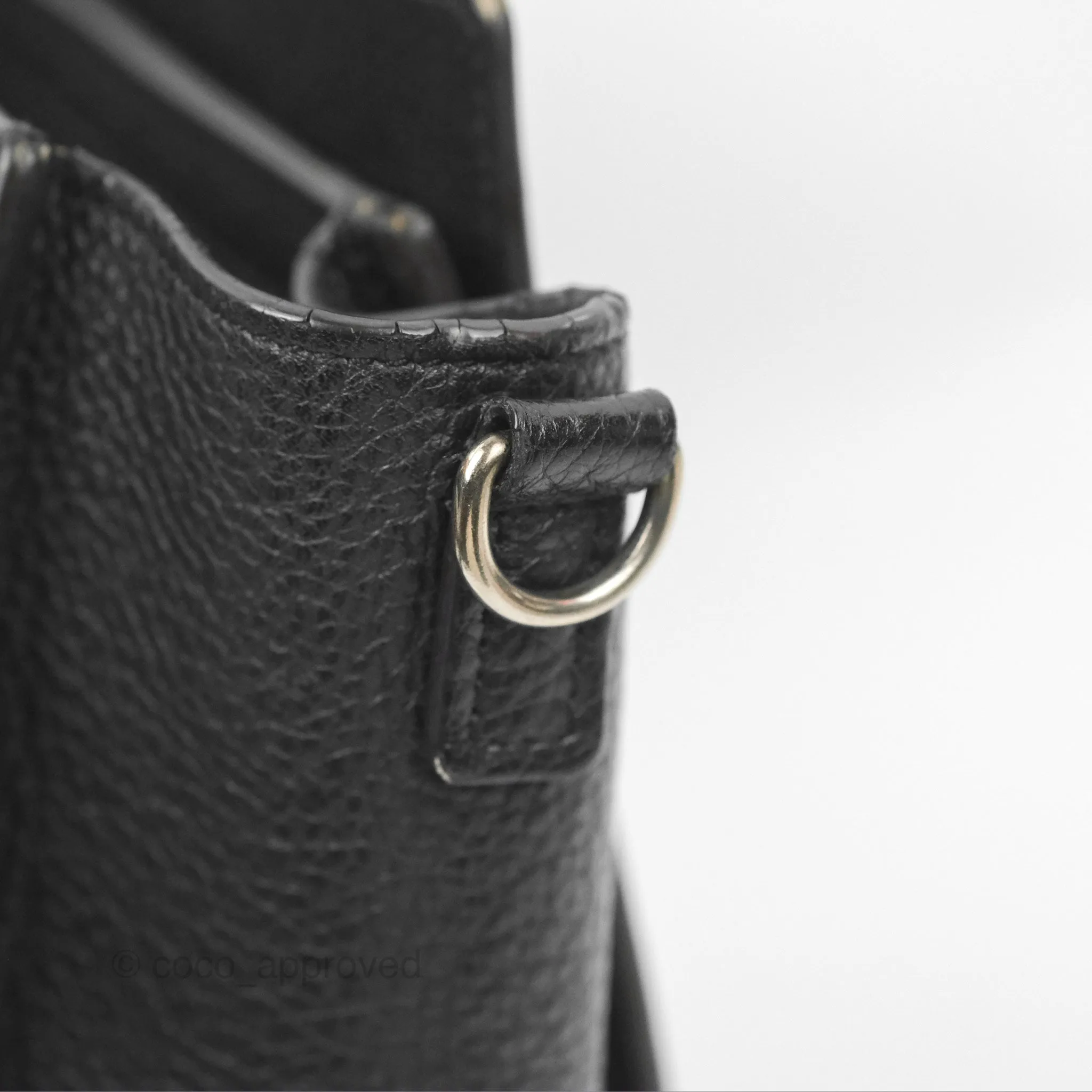 Celine Nano Luggage Bag Black Drummed Calfskin